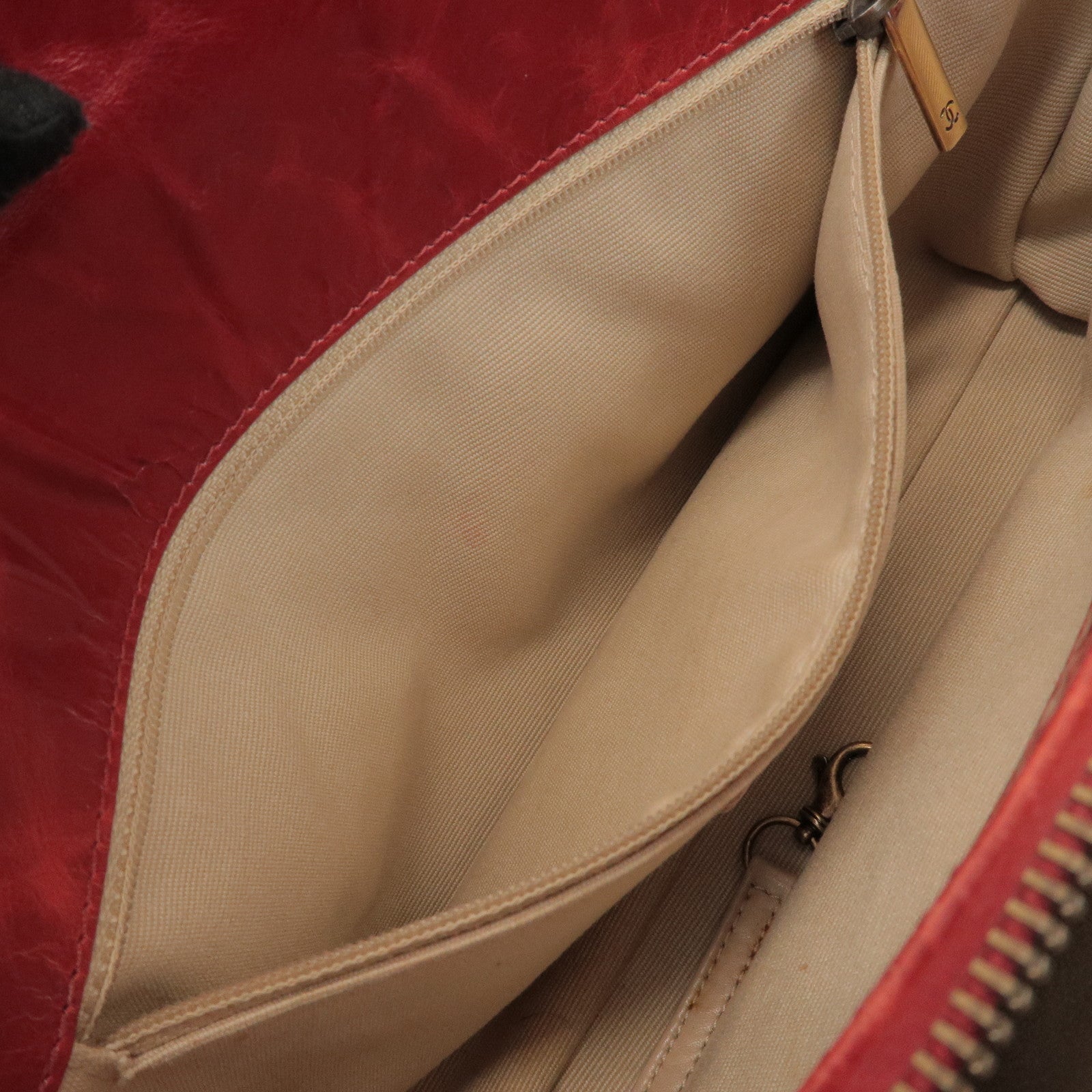 CHANEL CHANEL 2.55 Leather Chain Shoulder Bag Hand Bag Red