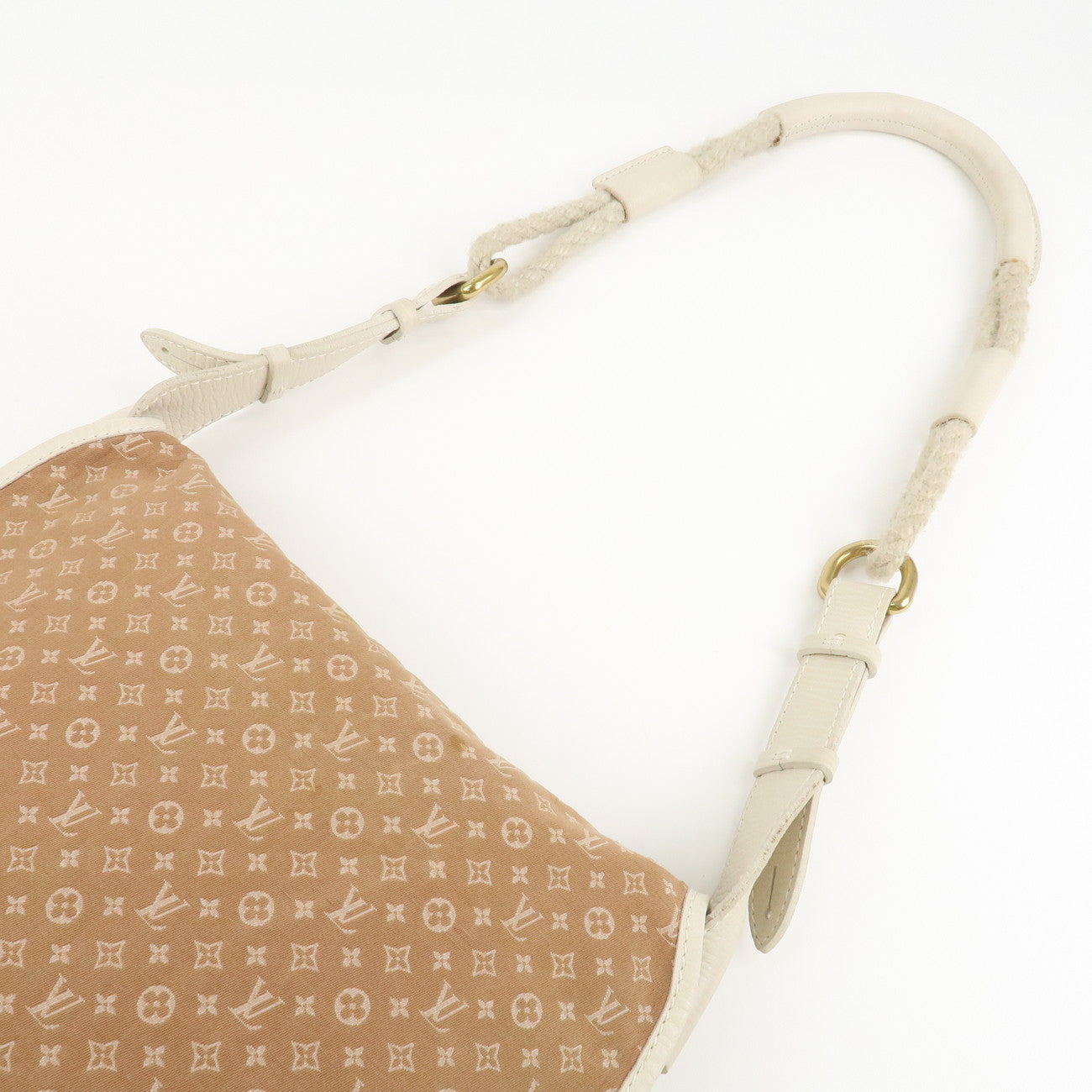 Louis Vuitton Monogram Mini Initial Aman Camel White M40020 Used