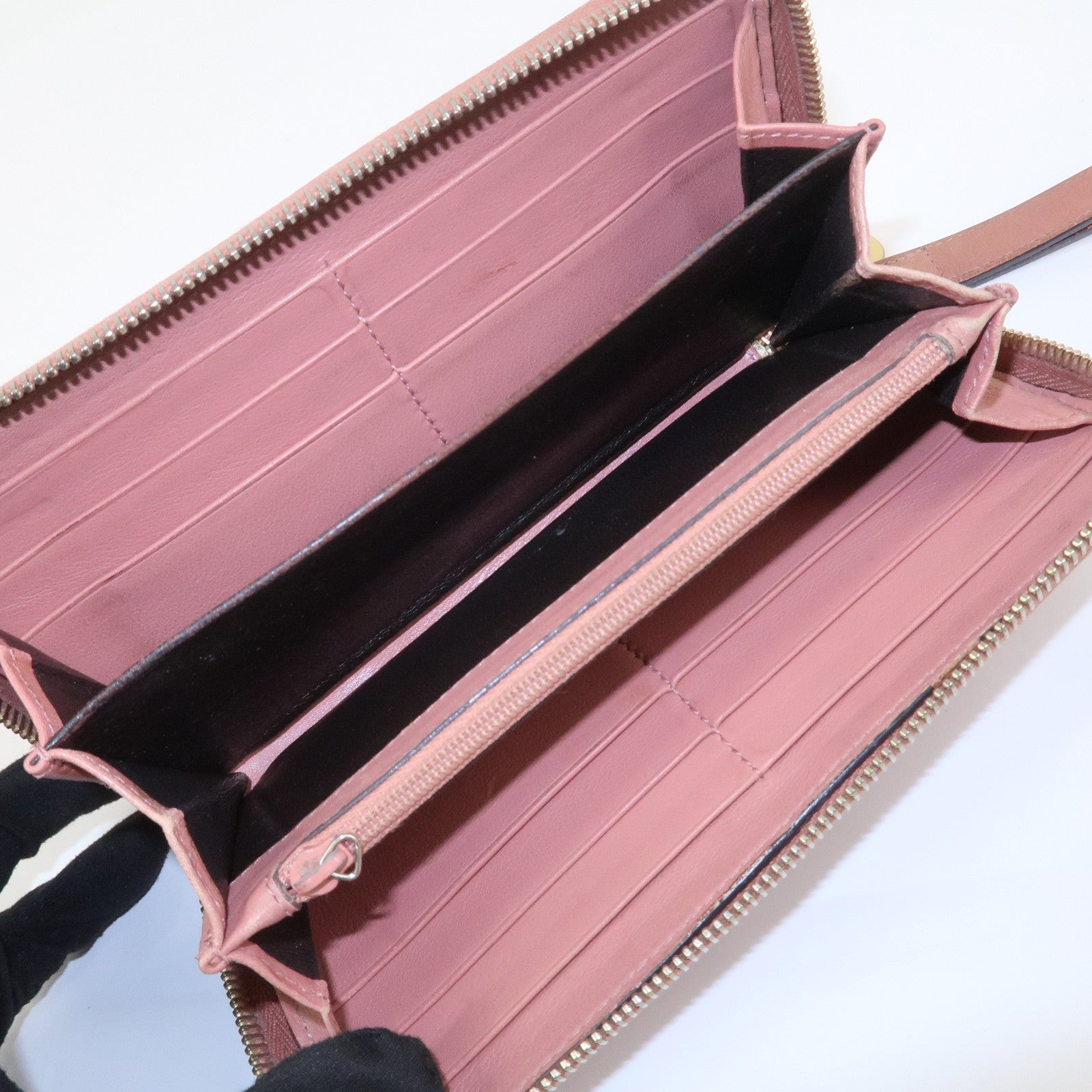 GUCCI Set of 3 Wallet GG Supreme Guccissima Leather Pink Beige