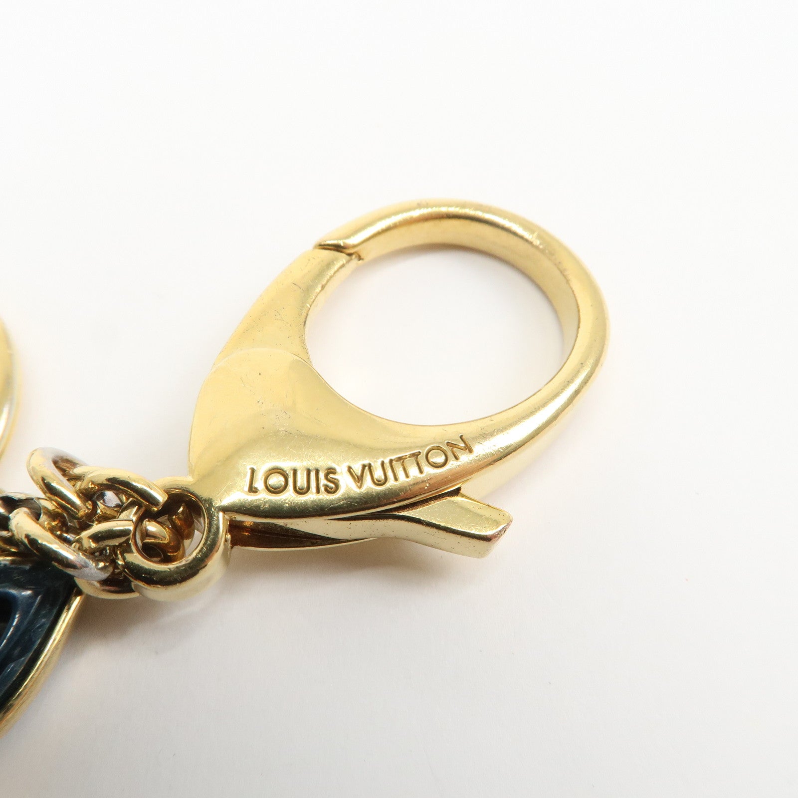 Louis Vuitton Bijou Sac Knife Metal Plastic Bag Charm Gold Ｍ66143