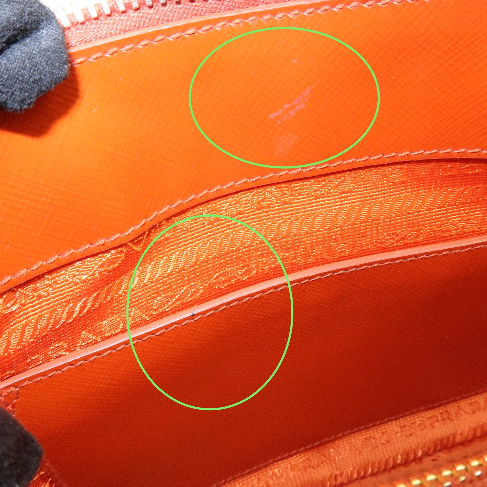 PRADA Triangle Logo Patent Leather 2Way Hand Shoulder Bag BL0838