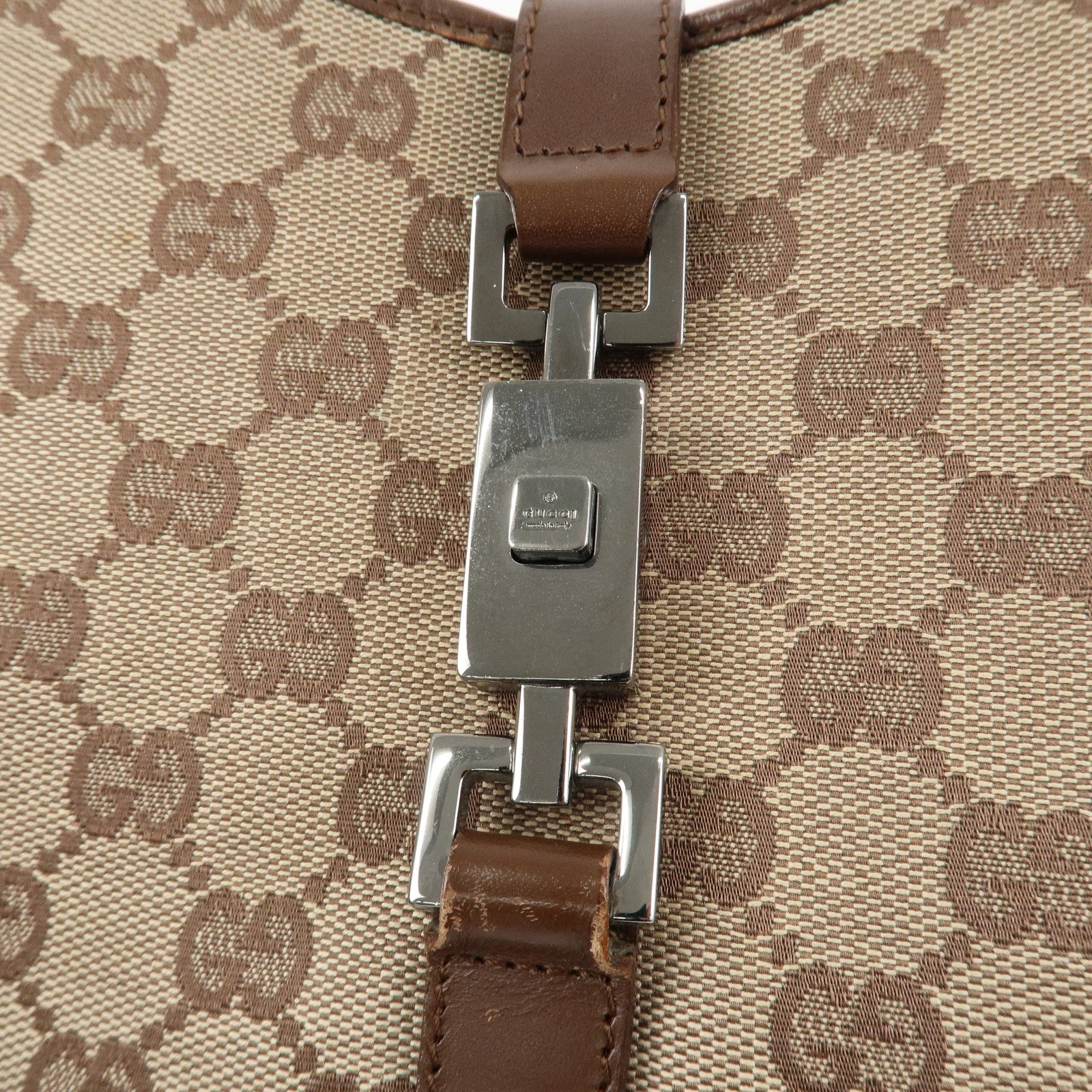 GUCCI Jackie Leather Shoulder Bag Hand Bag Black 002.1067 Used