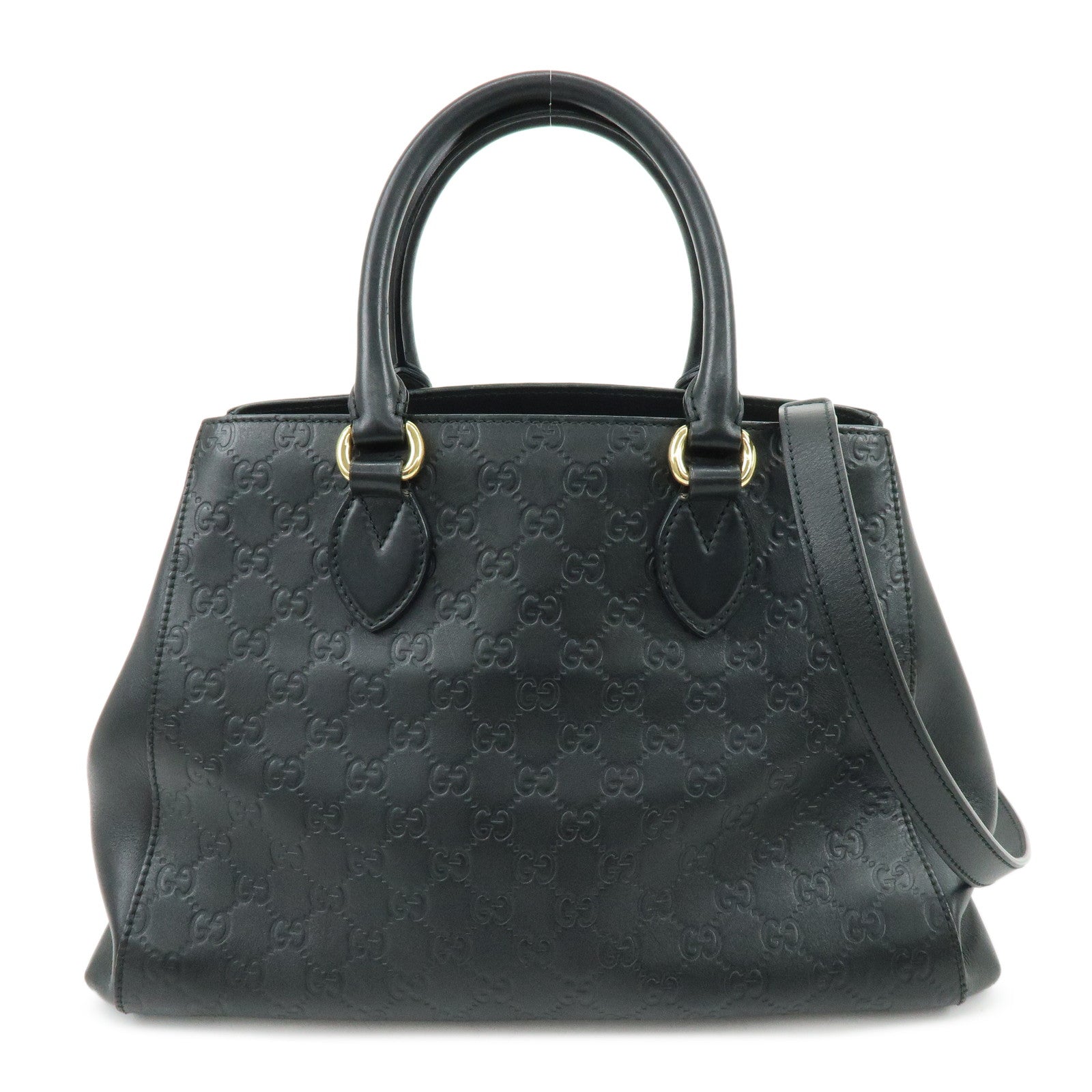 GUCCI シマレザー2WAYバッグ　美品 GUCCI Guccissima Leather 2Way Bag Hand Shoulder Bag Black 453704