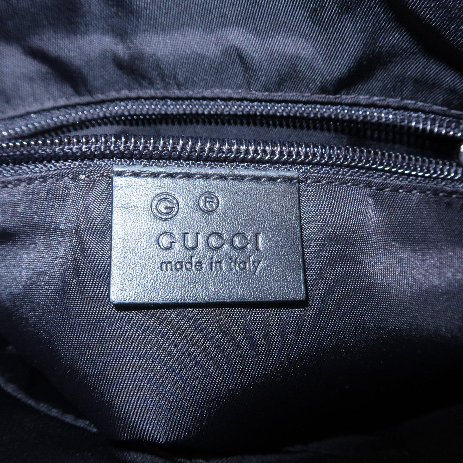 GUCCI Sherry Canvas Leather Shoulder Bag Crossbody Bag Black 631195