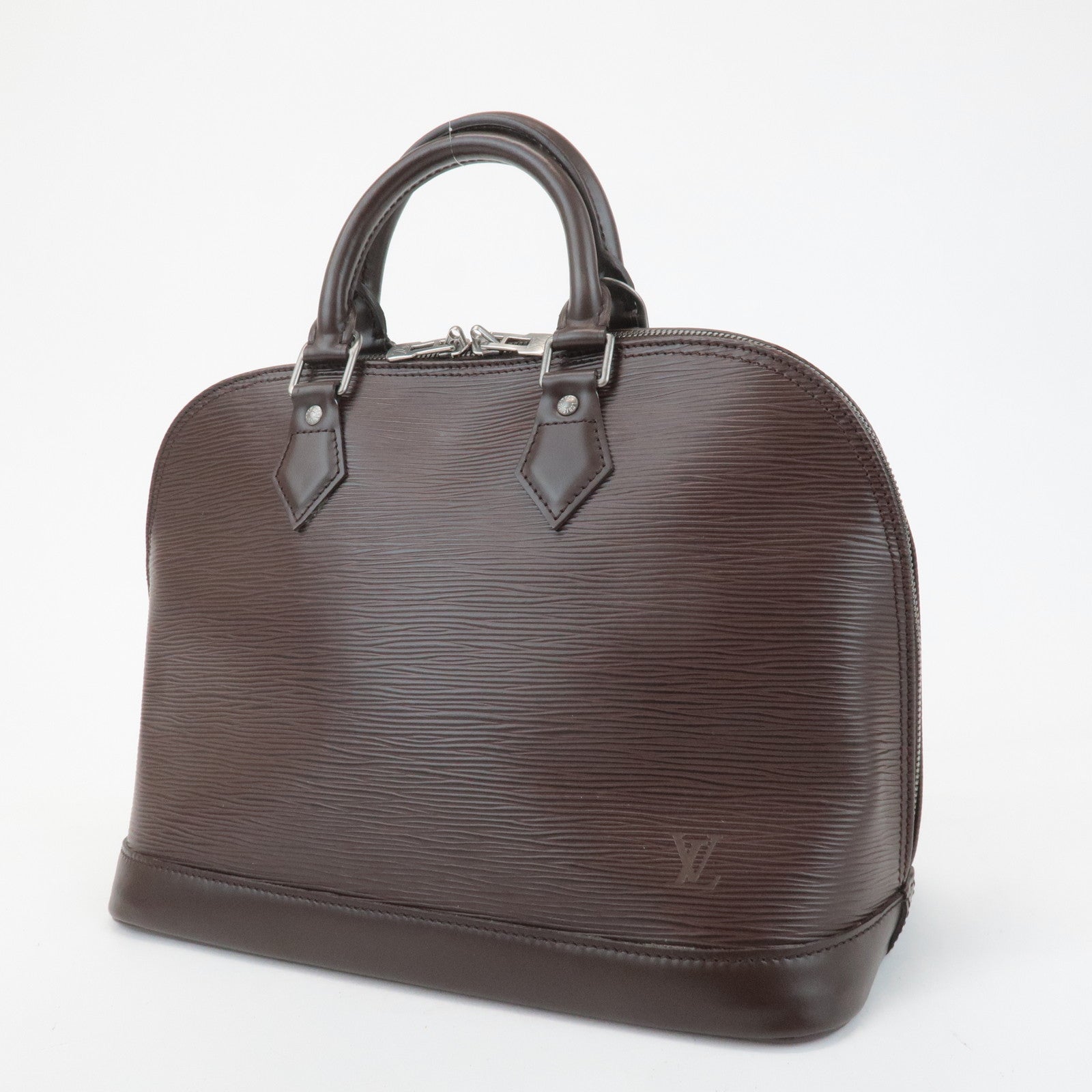 Louis Vuitton Epi Leather Alma PM Hand Bag Mocha Brown M5214D Used