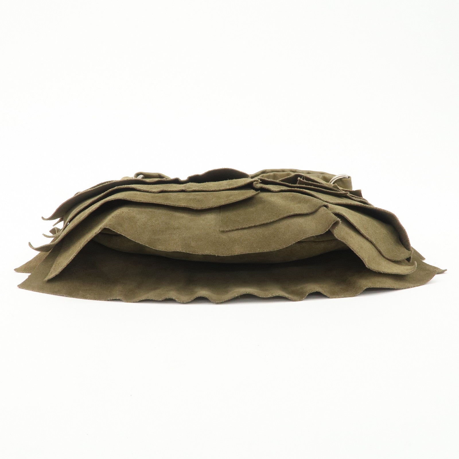 SAINT LAURENT Saint Tropez Suede Leather Shoulder Bag Khaki 12245