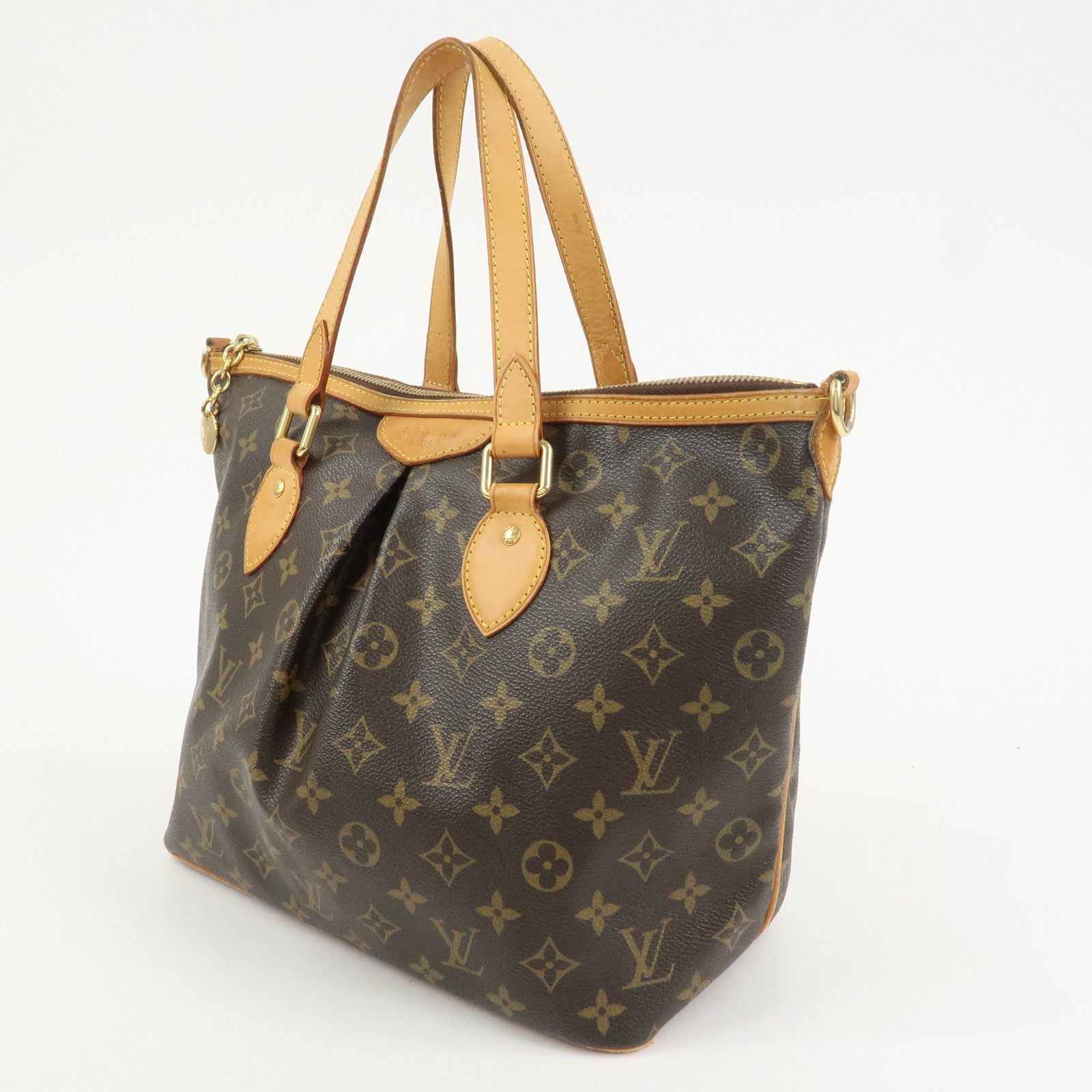 Louis Vuitton Monogram Canvas Palermo PM 2Way Hand Bag Brown M40145