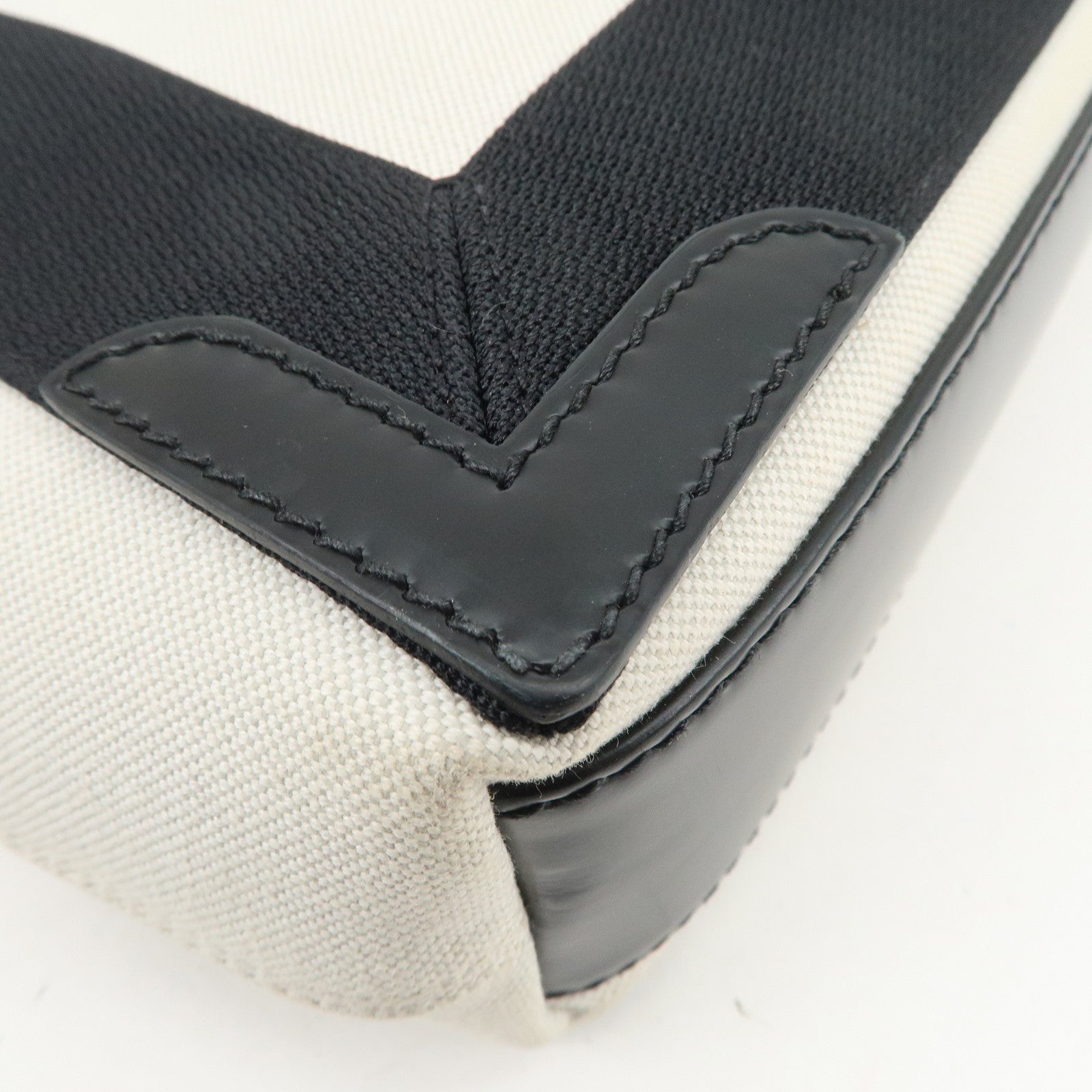 BALENCIAGA Navy Cabas XS Canvas Calf Skin 2Way Hand Bag 390346