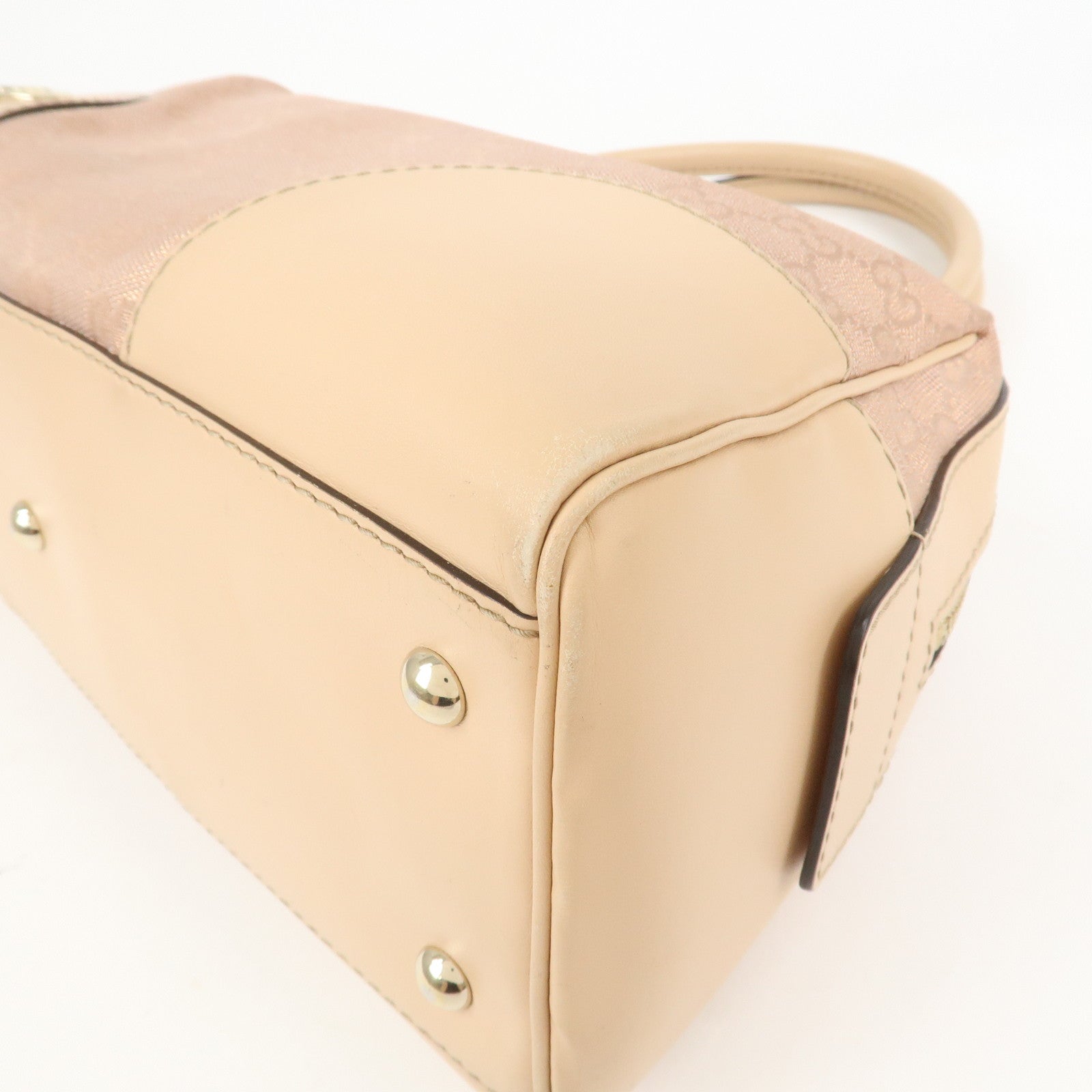 GUCCI Lovely Heart GG Monogram Canvas Mini Boston Bag 257067