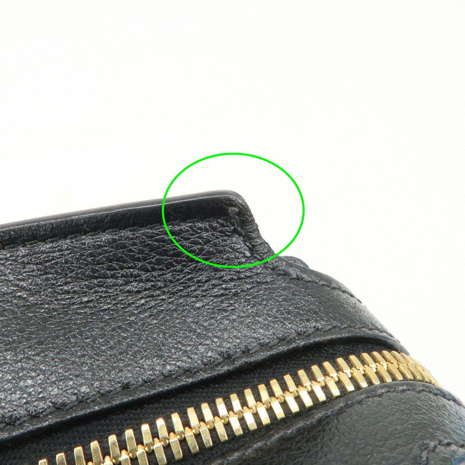 PRADA Leather 2Way Bag Hand Bag Black Gold Hardware Used