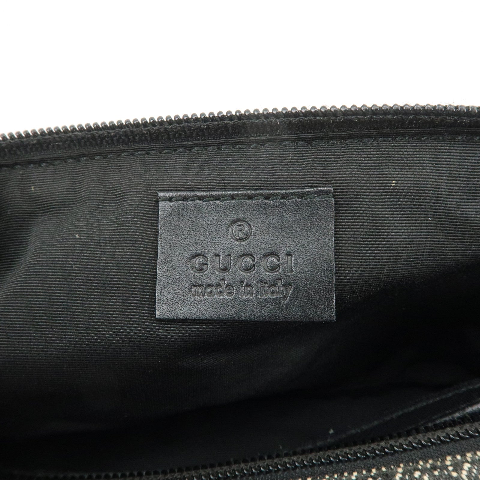 GUCCI Boat Bag GG Canvas Leather Accessory Poach Hand Bag 07198