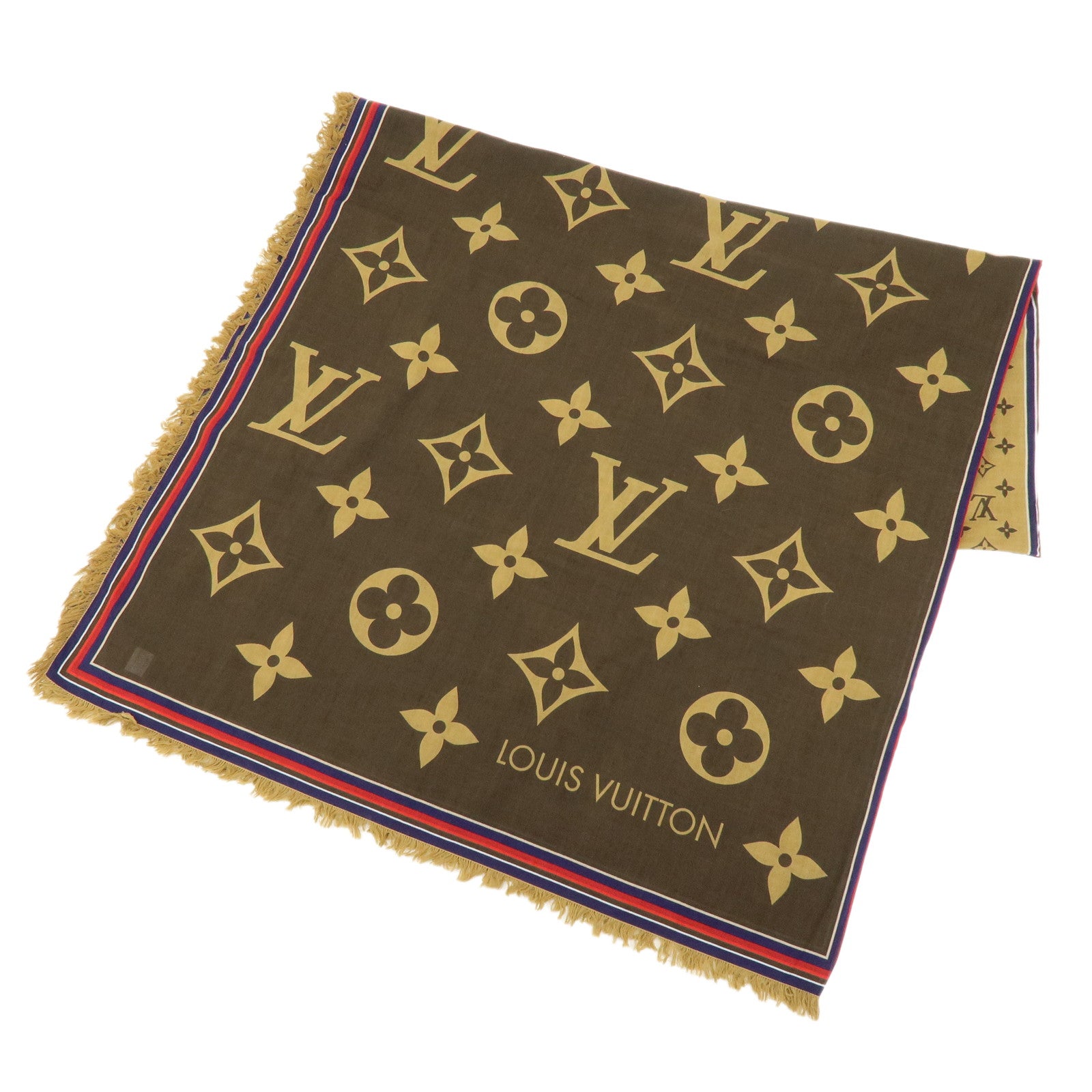 Louis Vuitton Étole Monogram Bliss 100％ Cotton Scarf Brown M76366