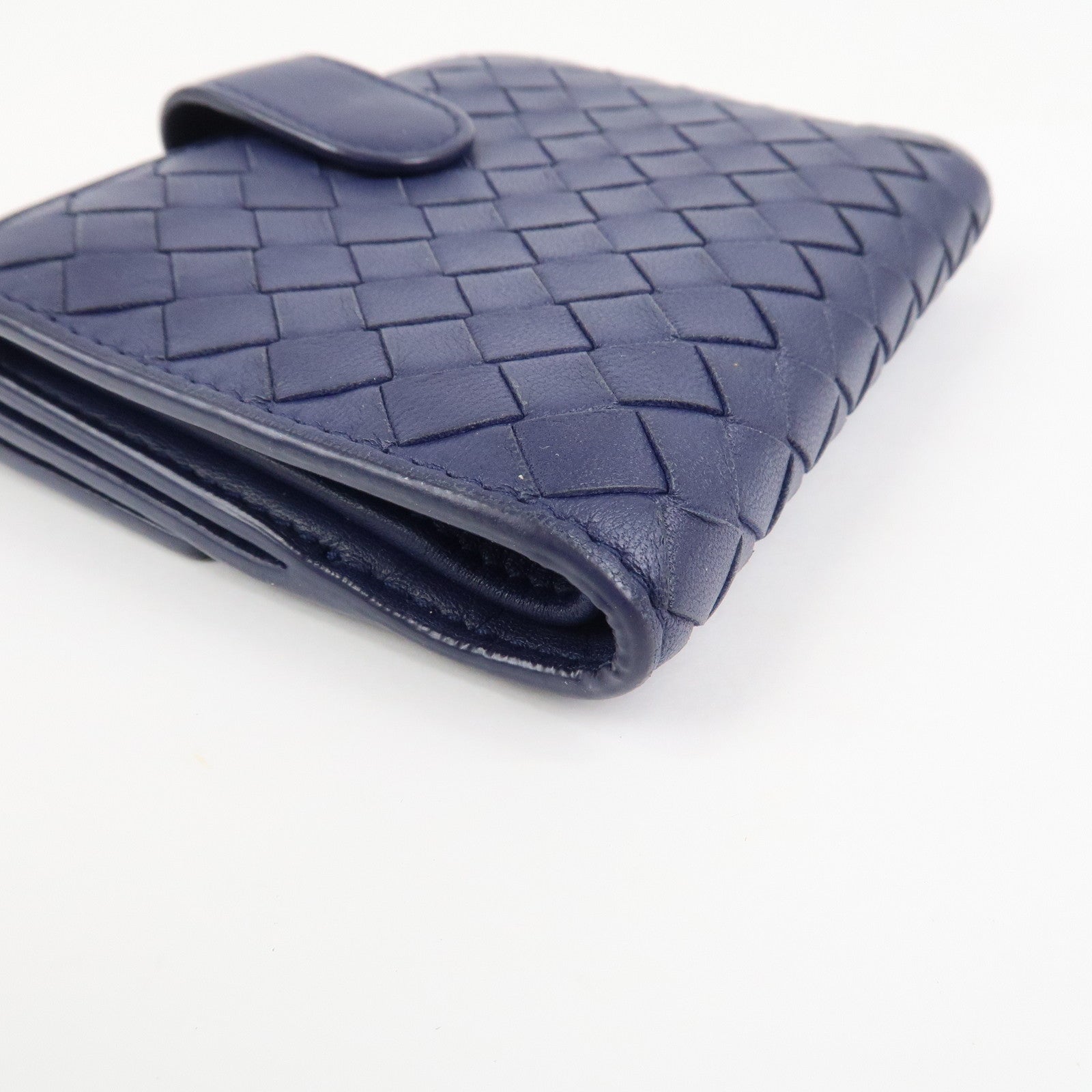 BOTTEGA VENETA Intrecciato Leather W Hook Compact Wallet 382576