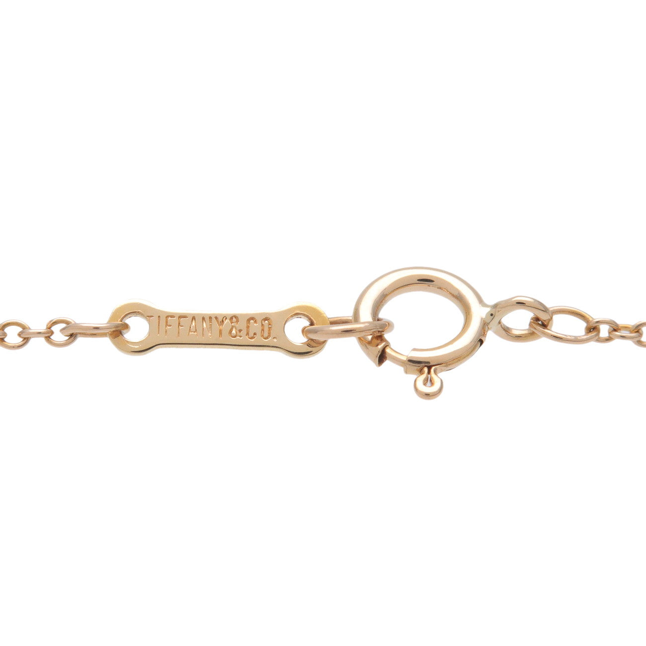 Tiffany & Co Bean Necklace Small K18 750YG Yellow Gold