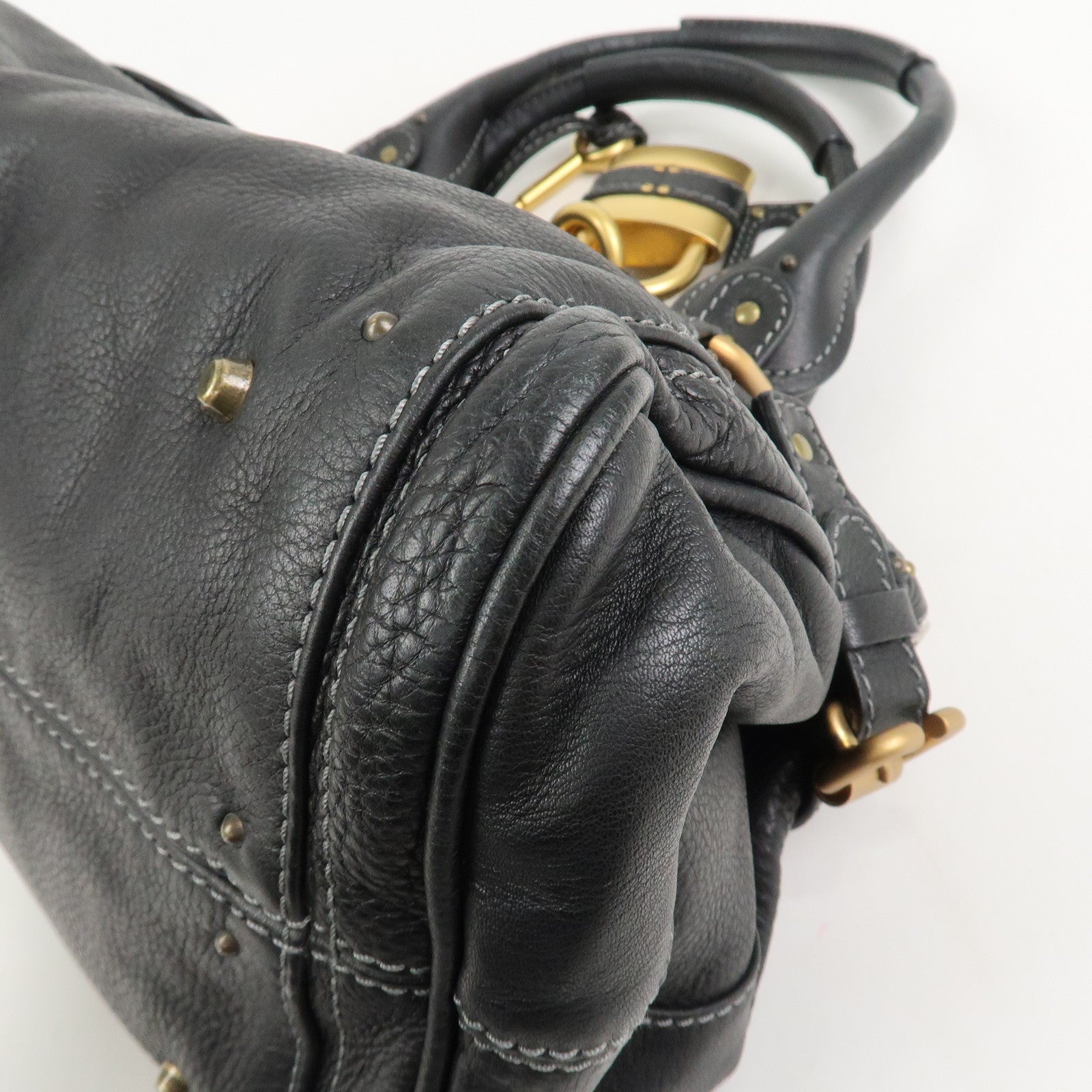 Chloe Paddington Medium Leather Shoulder Bag Hand Bag Black