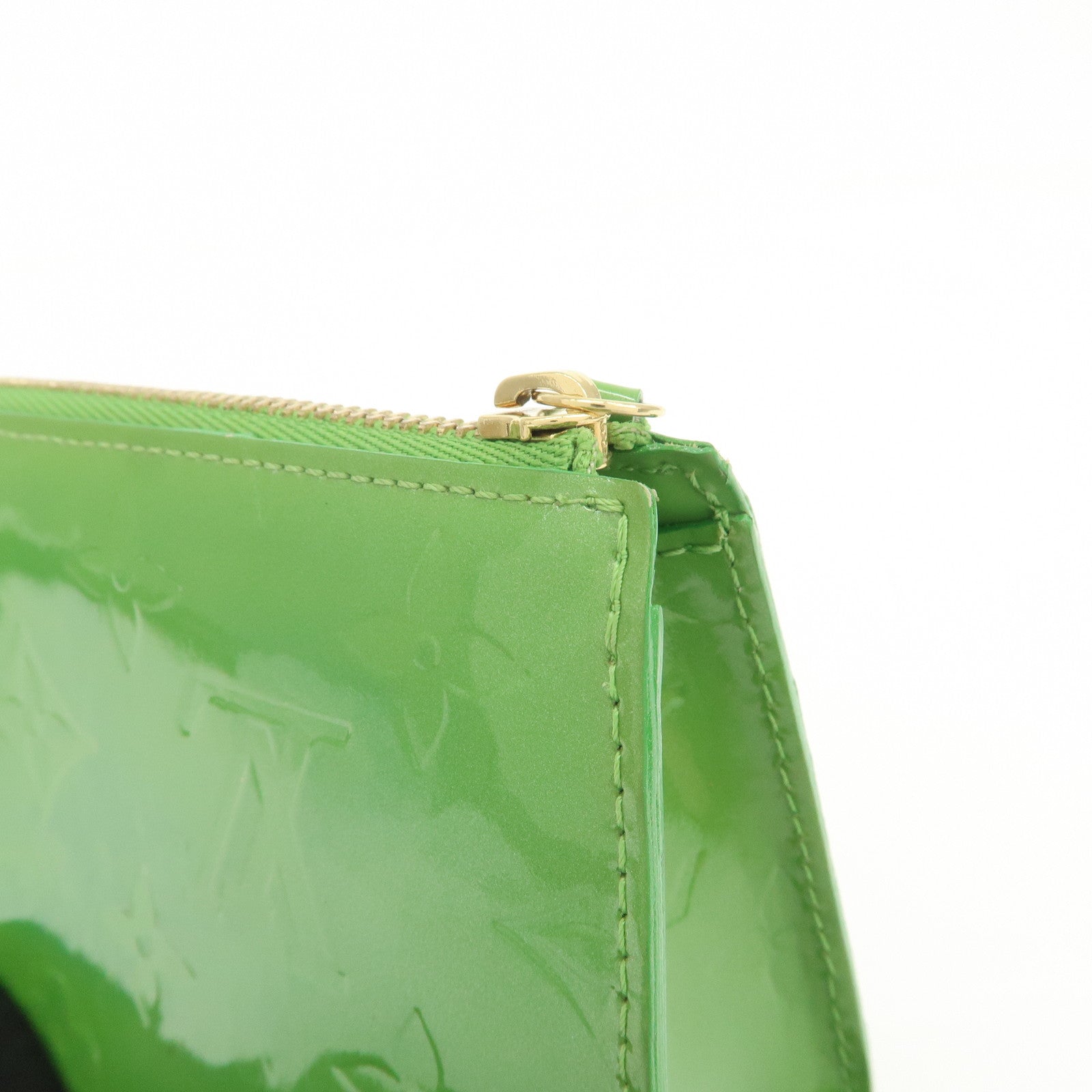 Louis Vuitton Monogram Vernis Trousse Cosmetic Pouch Green M93649