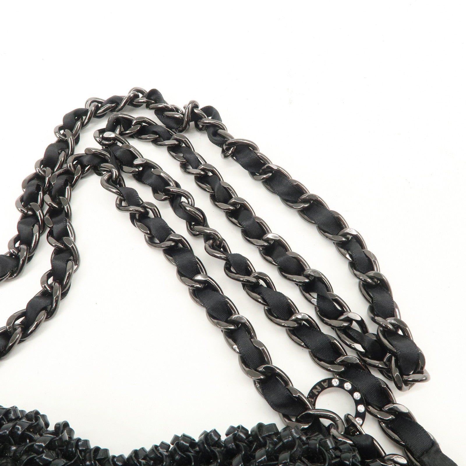 ANTEPRIMA Wire Bag MOTIVO PVC Chain Soulder Bag Heart Black