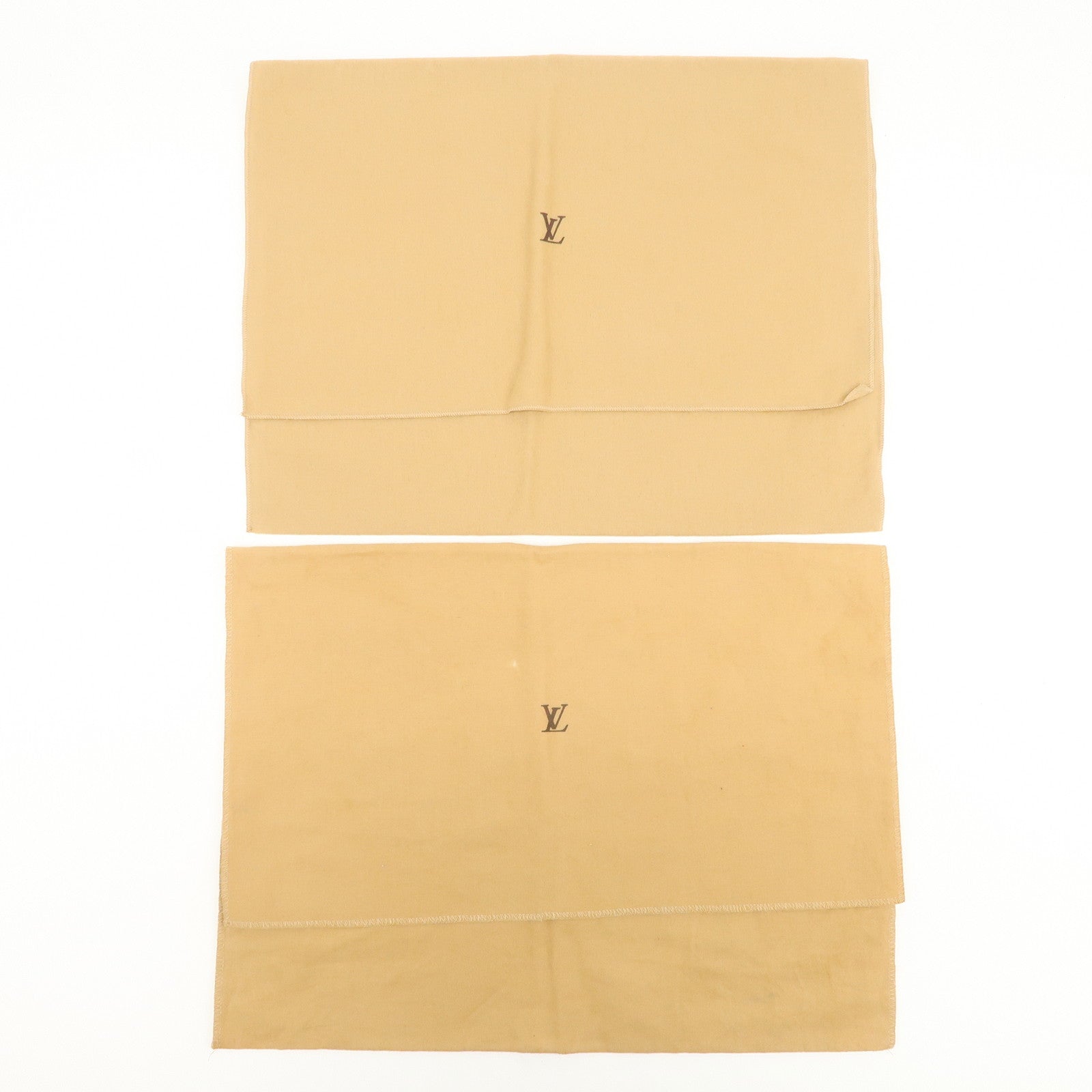Louis Vuitton Set of 10 Dust Bag Storage Bag Flap Style Beige