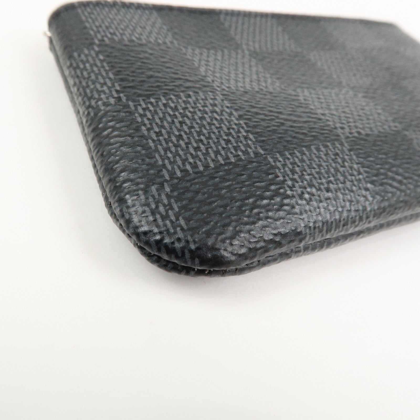 Louis Vuitton Damier Graphite Pochette Cles Coin Case Black N60155
