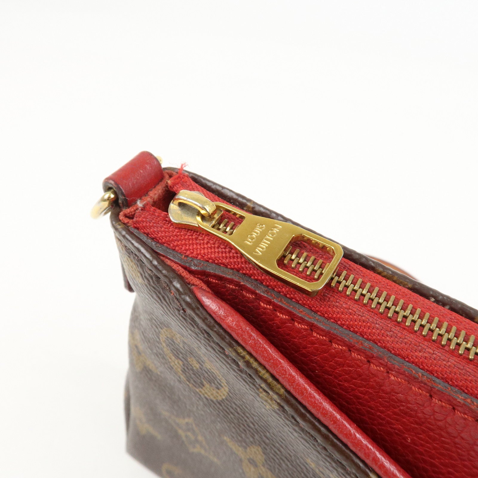 Louis Vuitton Monogram Pallas Clutch 2Way Bag Cerise M41638