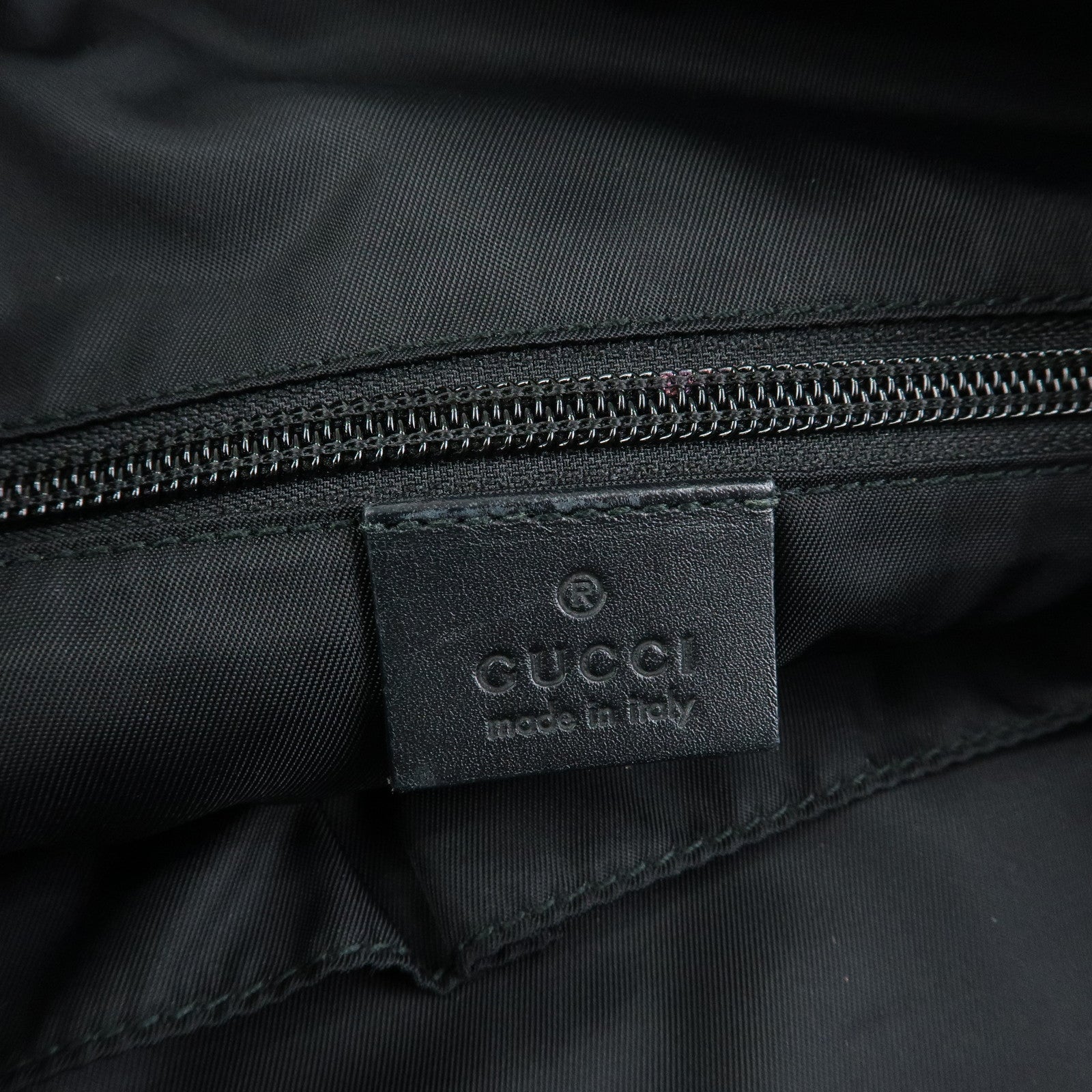 GUCCI Sherry Canvas Leather Shoulder Bag Crossbody Bag Black 353407
