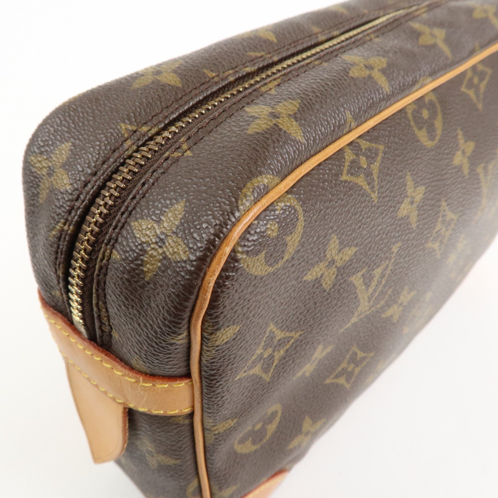 Louis Vuitton Monogram Compiegne 28 Pouch Clutch Bag Brown M51845