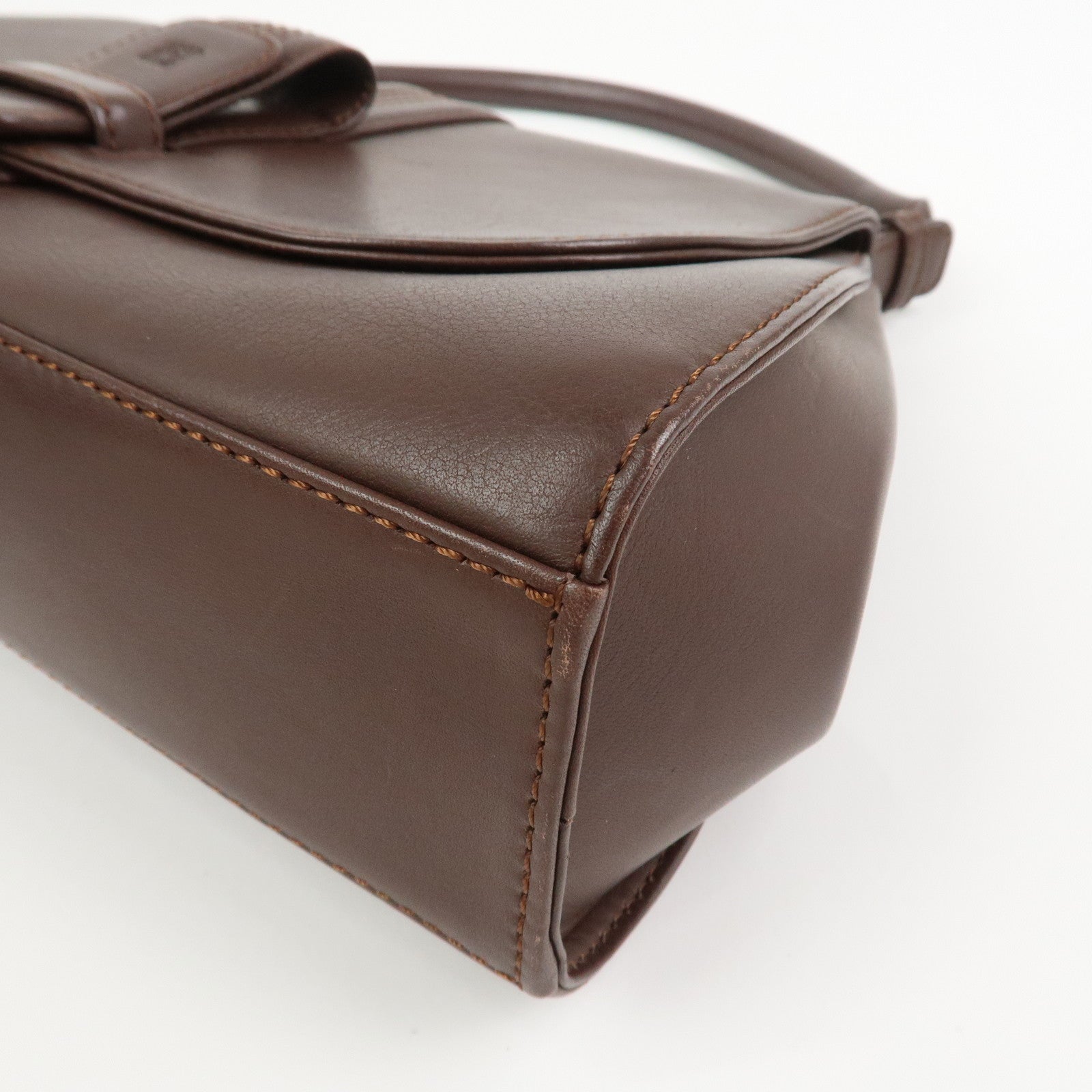 LOEWE Anagram Leather Hand Bag Shoulder Bag Brown