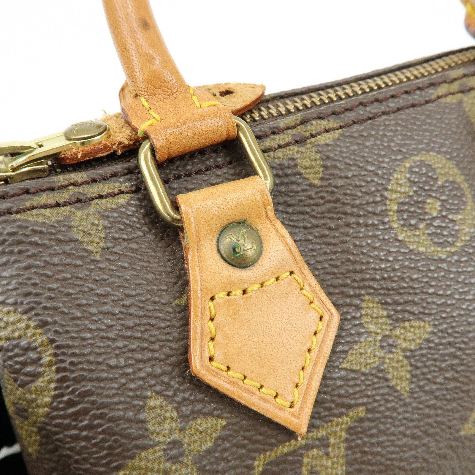 Louis Vuitton Monogram Mini Speedy Hand Bag Brown M41534