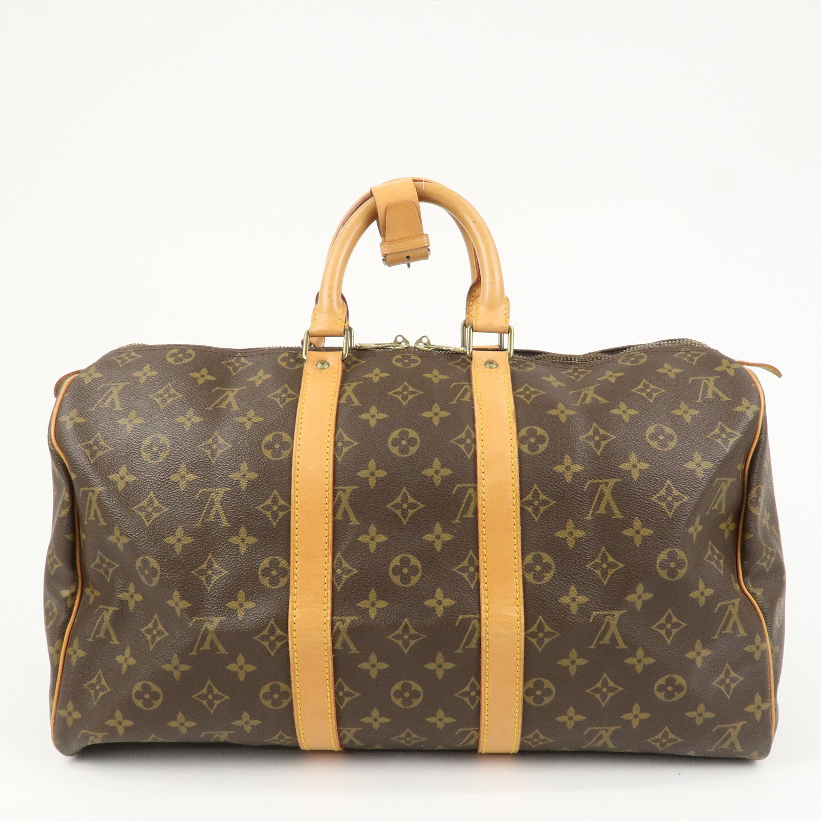 Louis Vuitton Monogram Keep All 45 Boston Bag Brown M41428