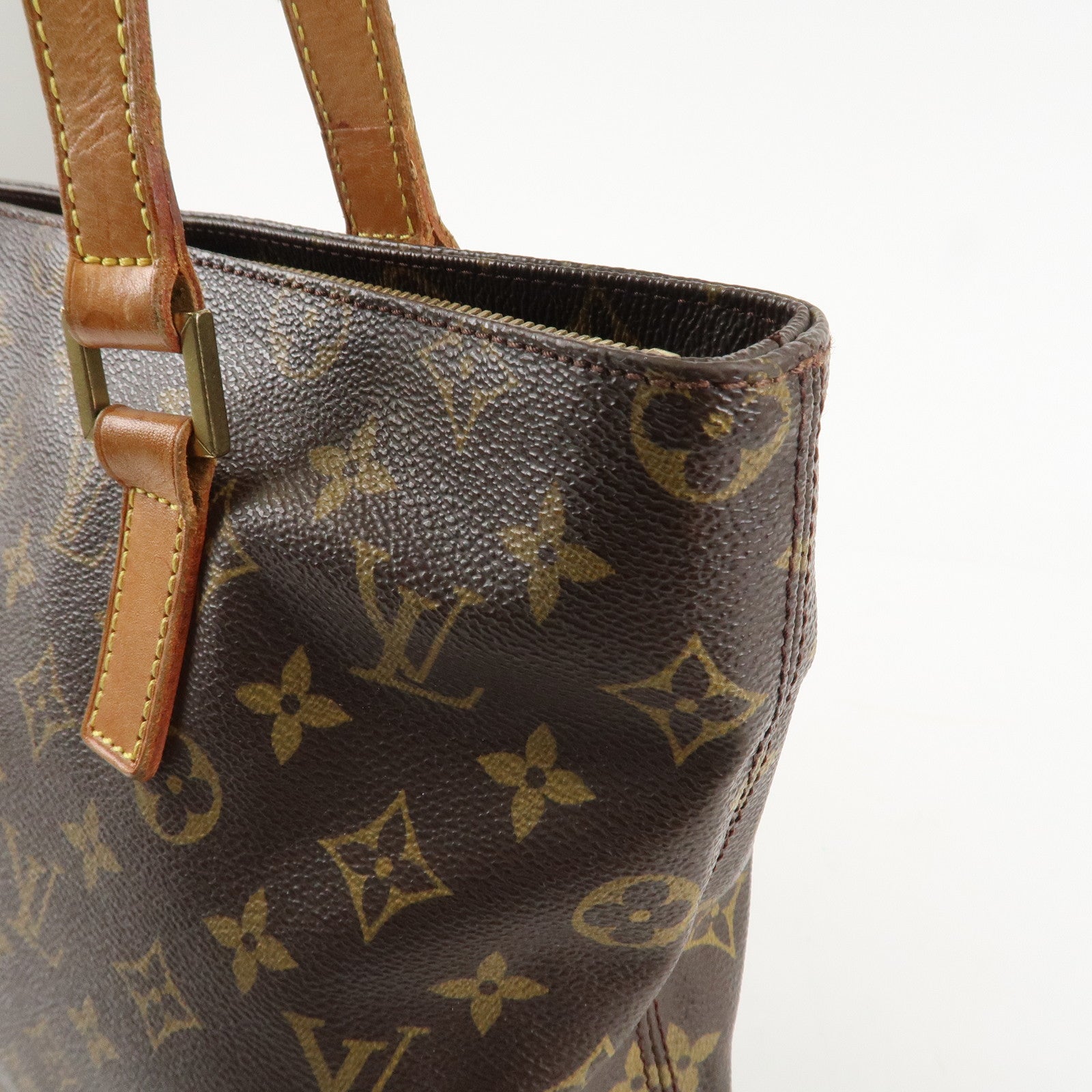 Louis Vuitton Monogram Canvas Cabas Piano Tote Bag Hand Bag M51148 Used