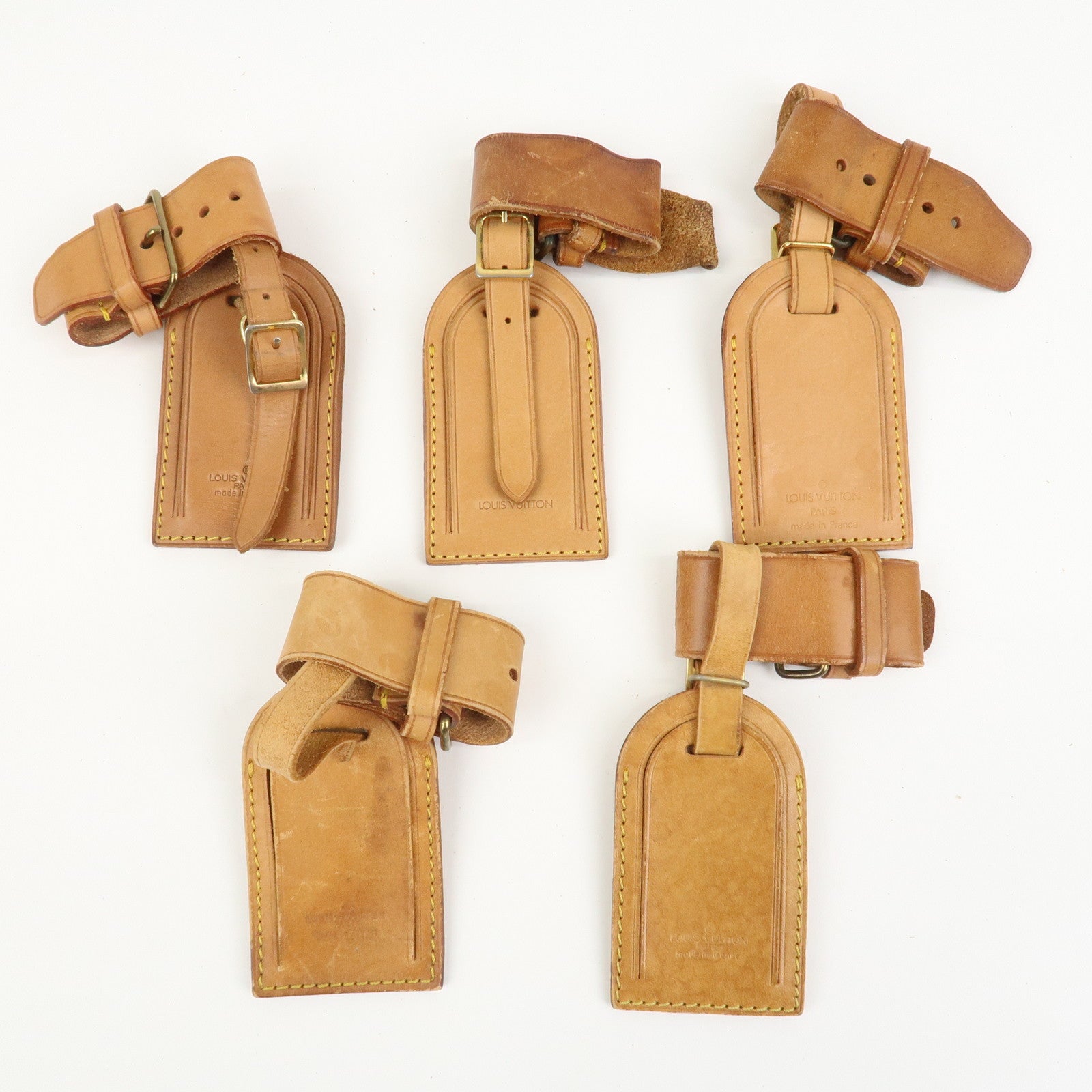 Louis Vuitton Set Of 20 Leather Name Tag & Poignet