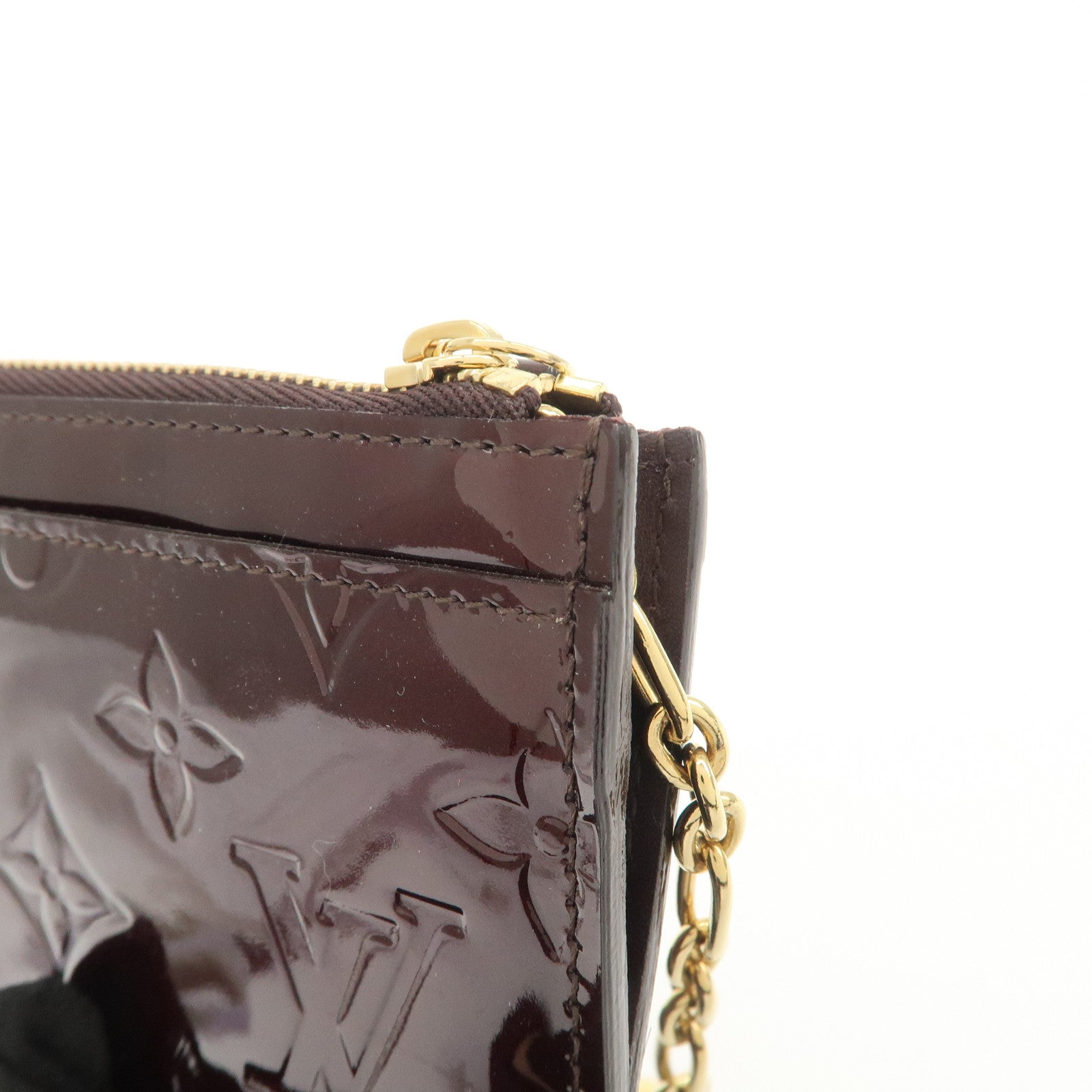 Louis Vuitton Vernis Pochette Cles NM Coin Case Amarante M93557