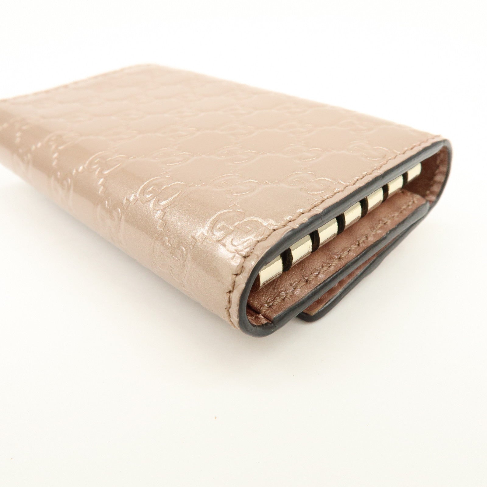 GUCCI Interlocking G Lovely Heart Guccissima Leather KeyCase 322322