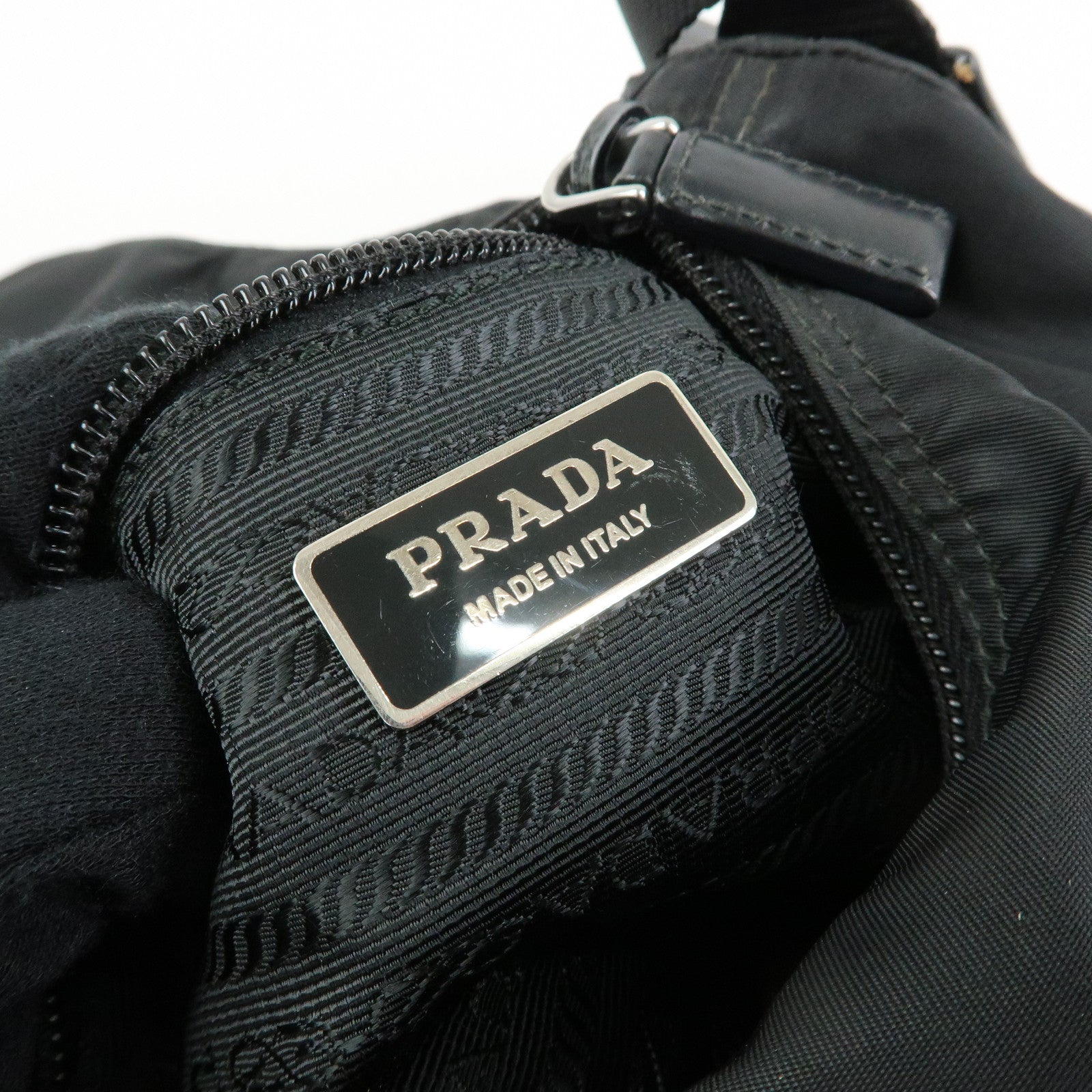 PRADA Sidonie Leather Chain Mini Shoulder Crossbody Bag Pink Black