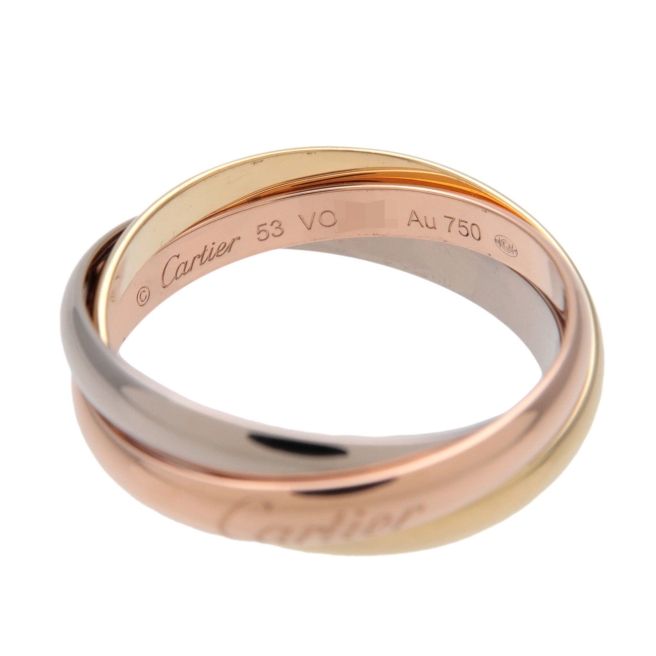 Cartier Trinity Ring SM K18 750YG/WG/PG #53 US6.5 EU53 HK14.5