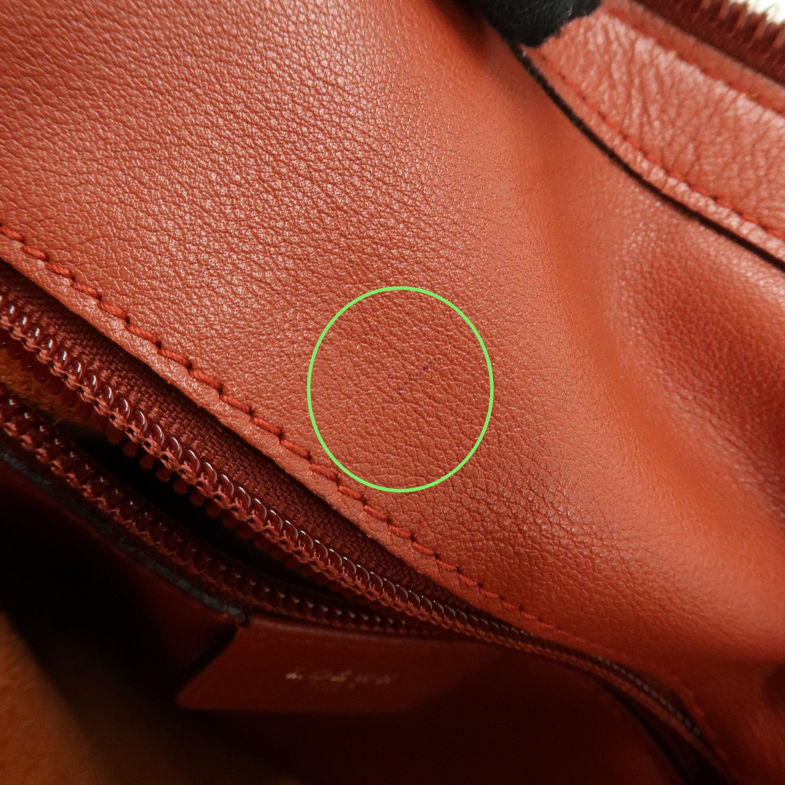 LOEWE Anagram Calf Leather Shoulder Bag Red Brown