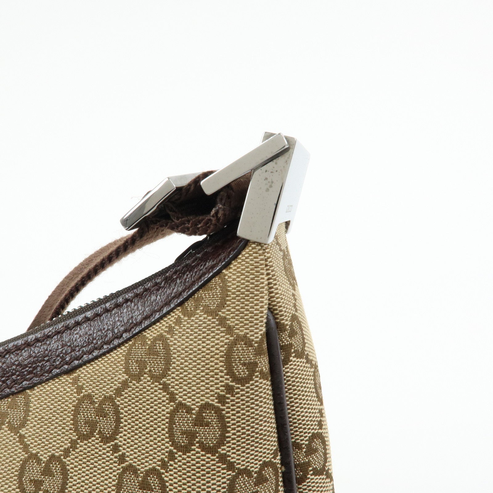 GUCCI GG Canvas Leather Shoulder Bag Crossbody Bag Beige 122790