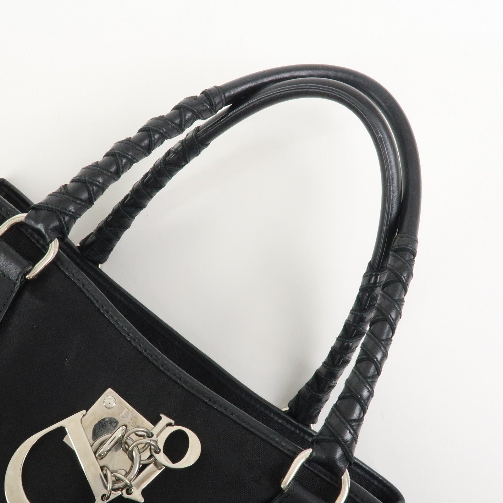 Christian Dior Trotter Nylon Canvas Leather Lovely Shoulder Bag