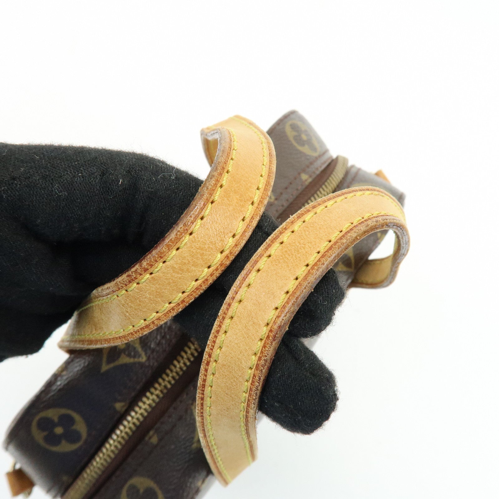 Louis Vuitton Monogram Spontini Hand Bag Brown M47500