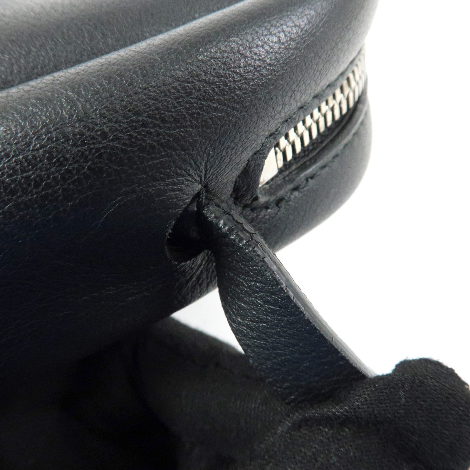 BALENCIAGA Everyday Camera Bag Leather Shoulder Bag S Black 489812