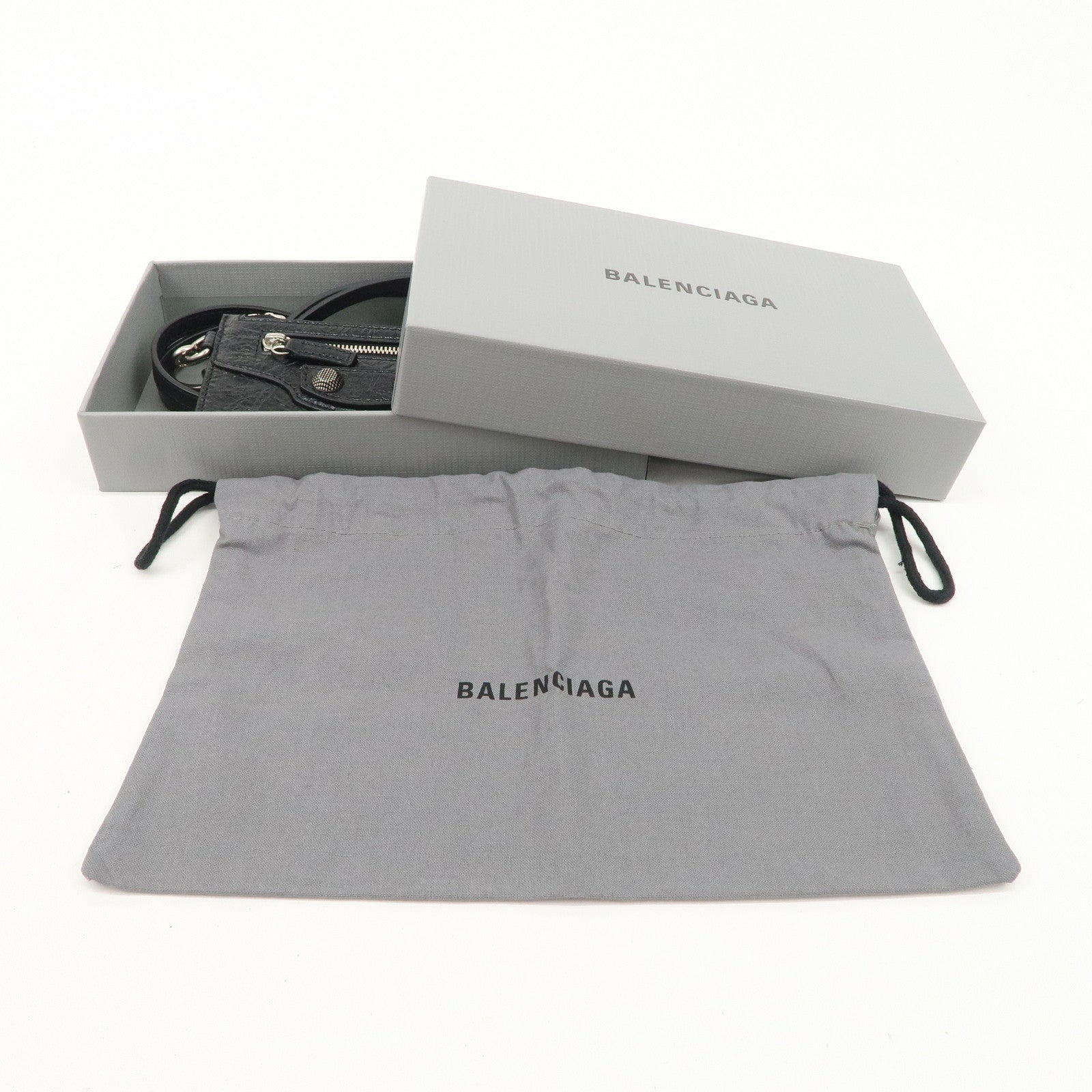 BALENCIAGA Le Cagole Leather Card Holder Fragment Case 764324