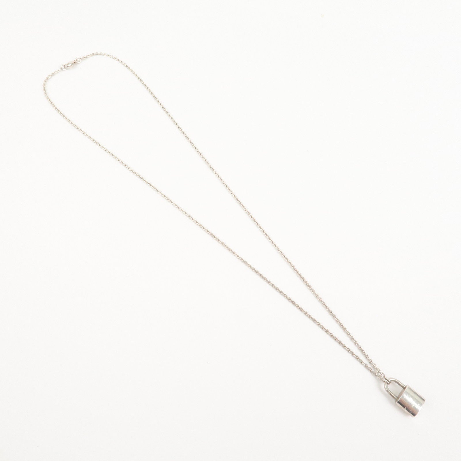 Louis Vuitton Lockit Pendant Necklace SV925 Silver D63534