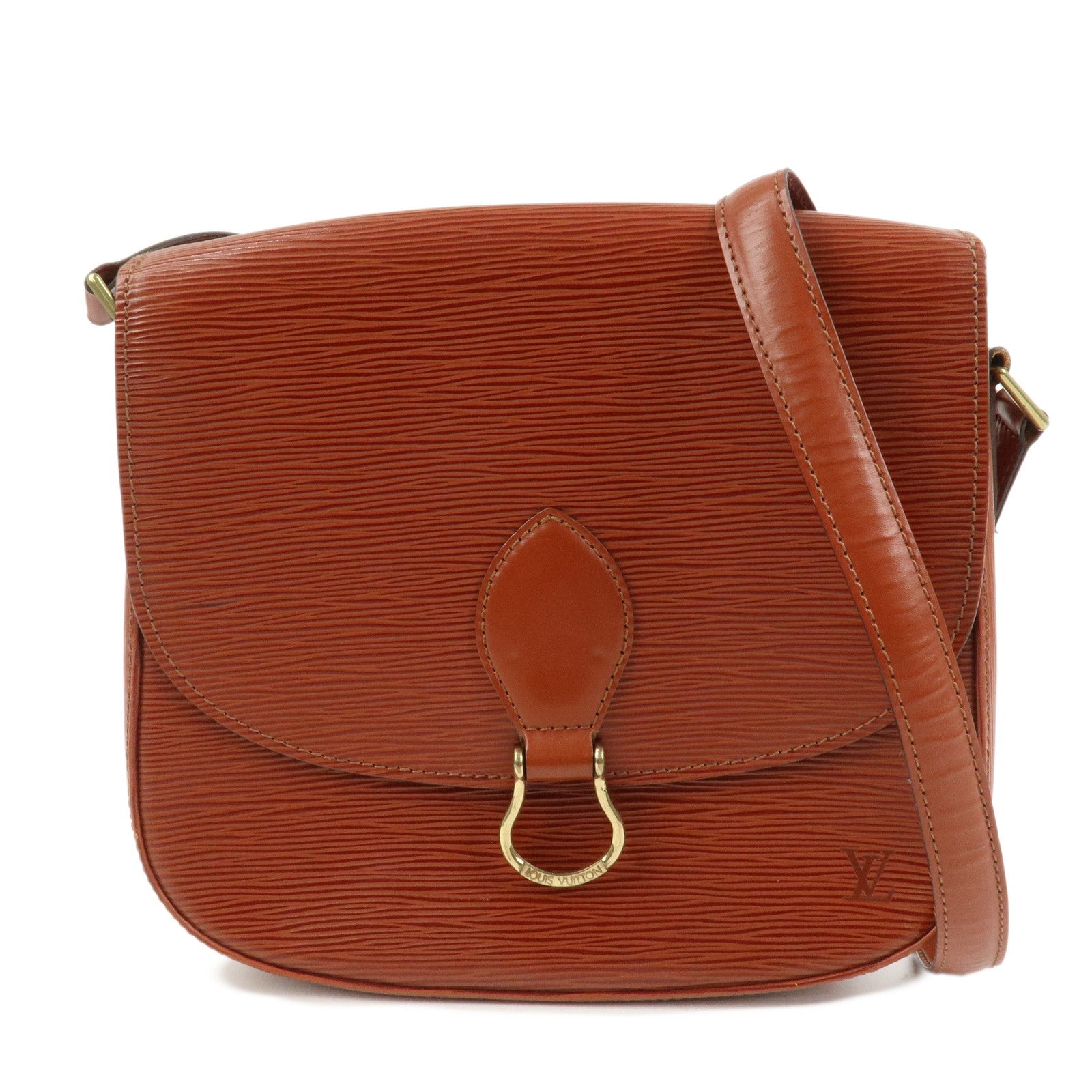 Louis Vuitton Epi Saint Cloud Shoulder Bag Kenya Brown M52193