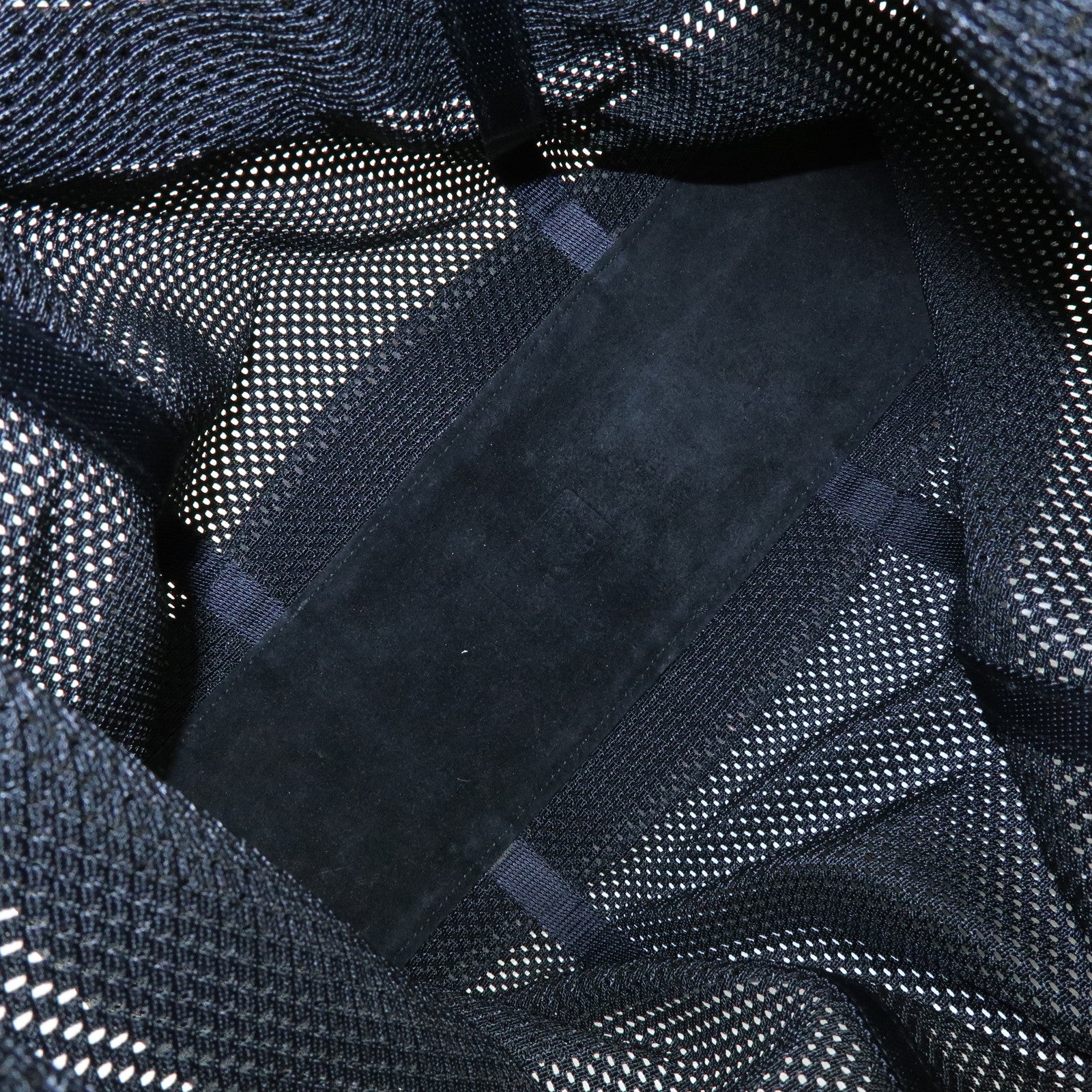 PRADA Mesh Leather Tote Bag Shoulder Bag Black