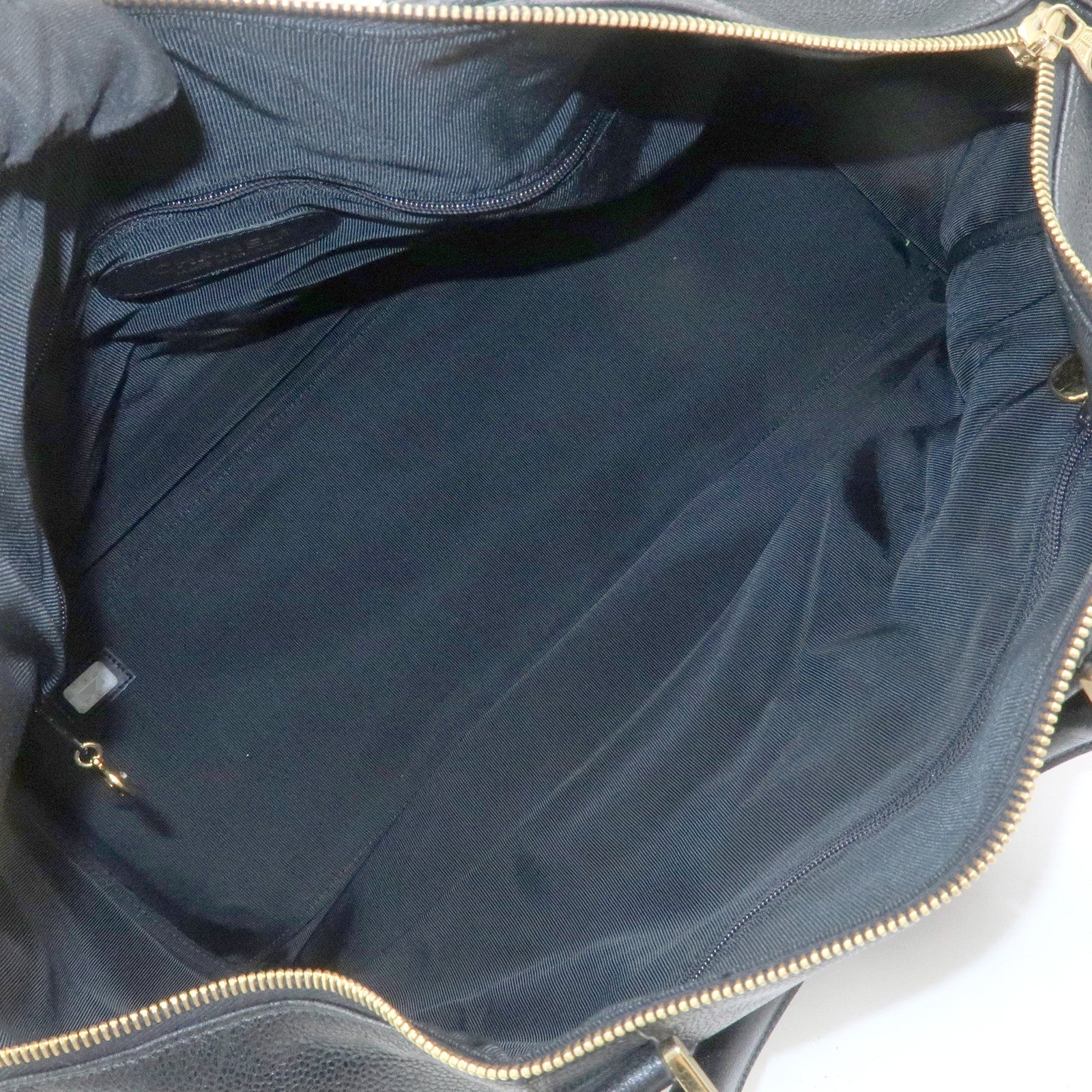 CHANEL COCO Mark Caviarskin Boston Bag Hand Bag Black