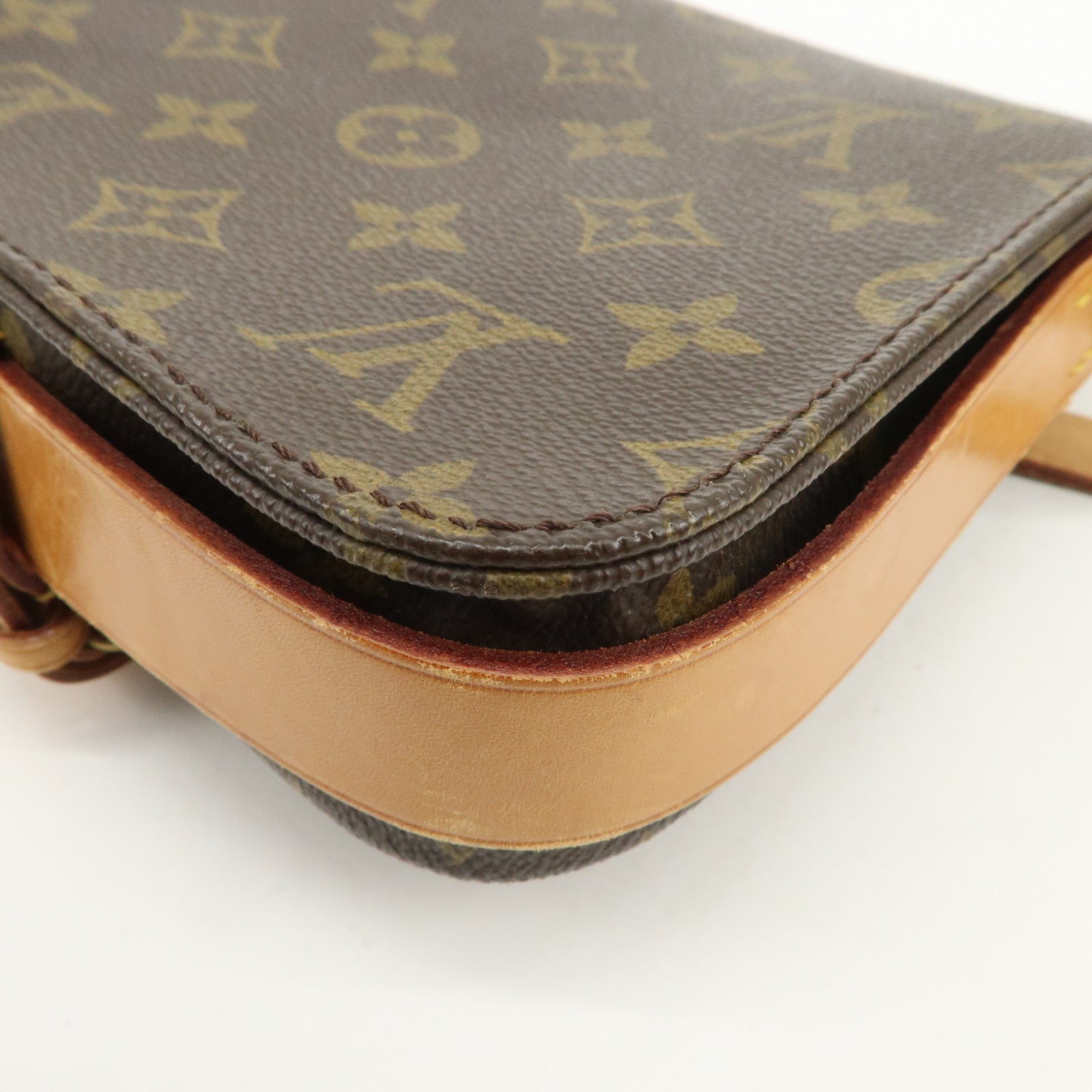 Louis Vuitton Monogram Mini Cartouchiere Shoulder Bag Brown M51254
