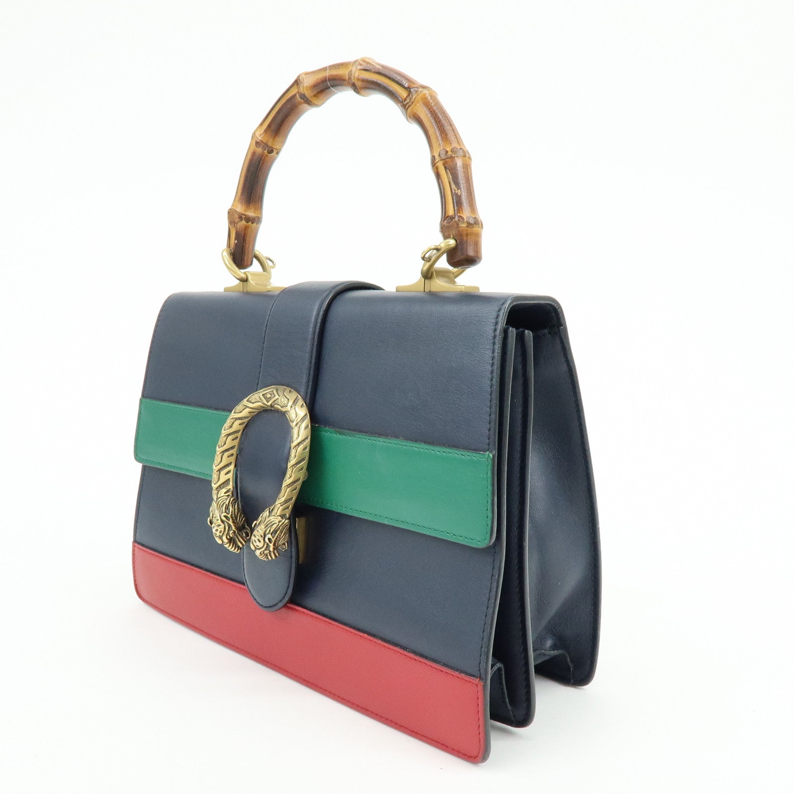 GUCCI Dionysus Bamboo Leather 2Way Bag Hand Bag Shoulder Bag 448075