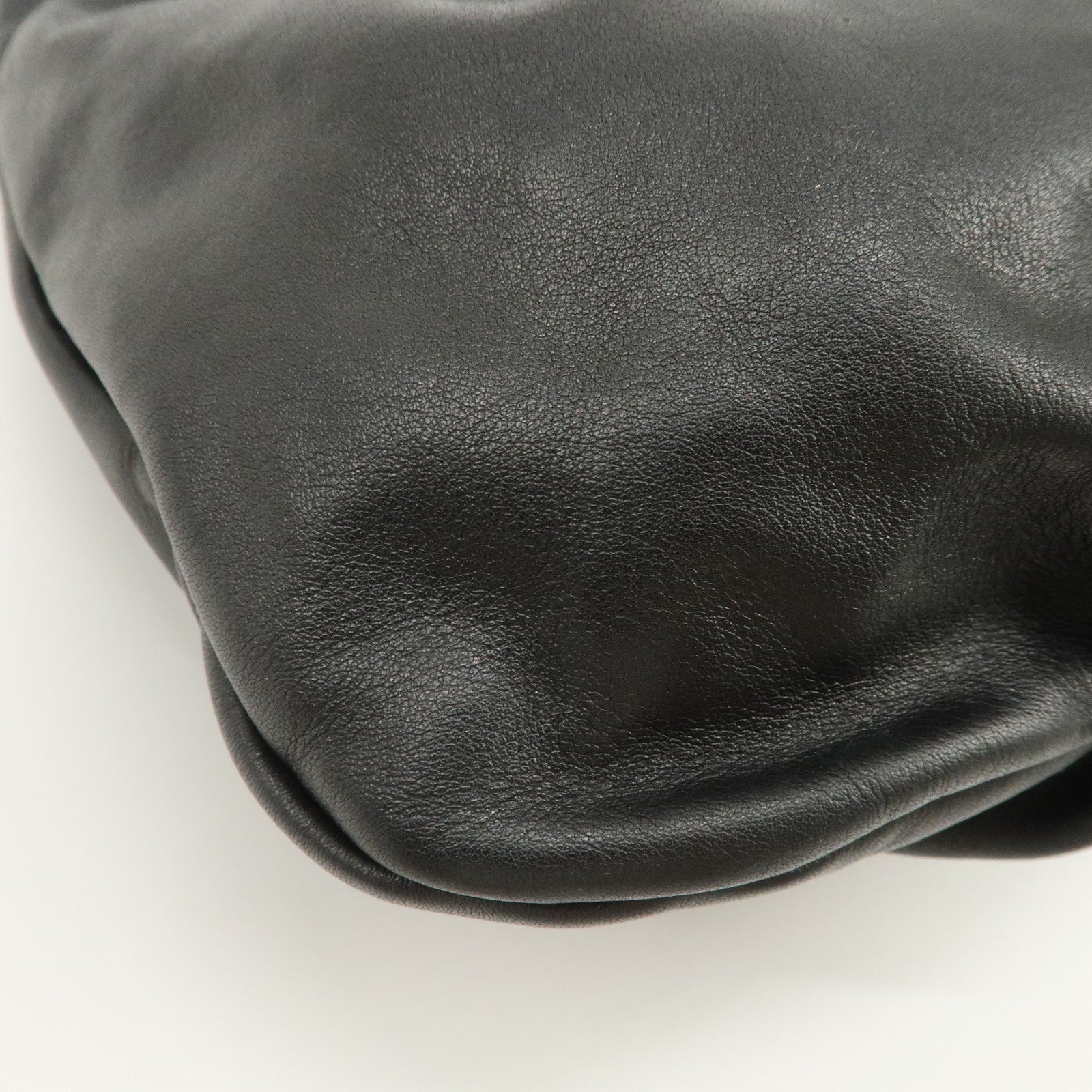 PRADA Soft Calf Leather 2Way Shoulder Bag Hand Bag Black BN1200