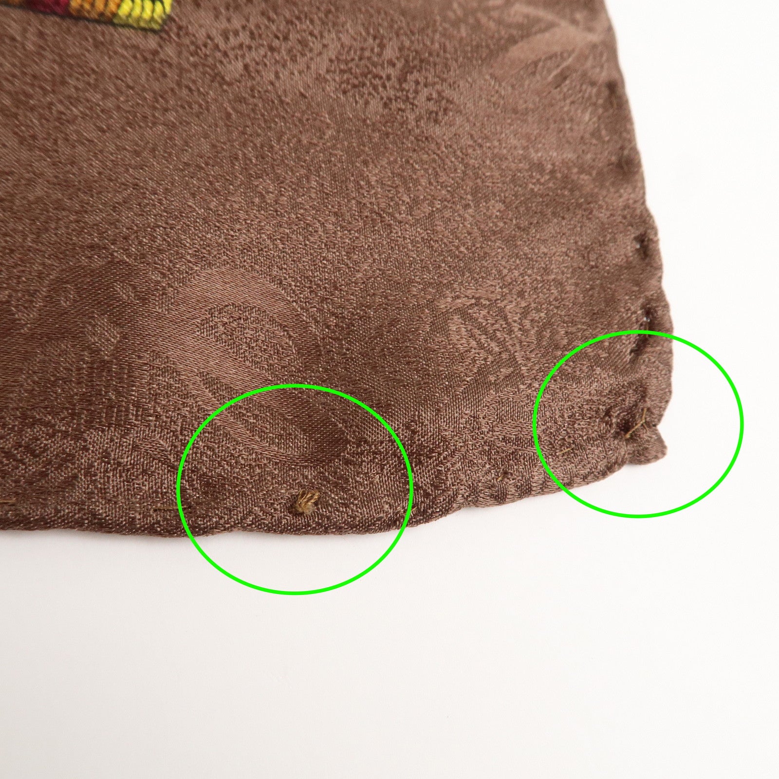 LOEWE Silk 100% Scarf Brown White