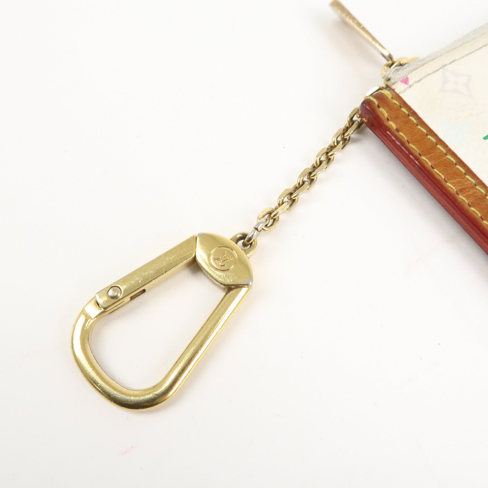 Louis Vuitton Monogram Multicolor Pochette Cles Blanc M92655 Used